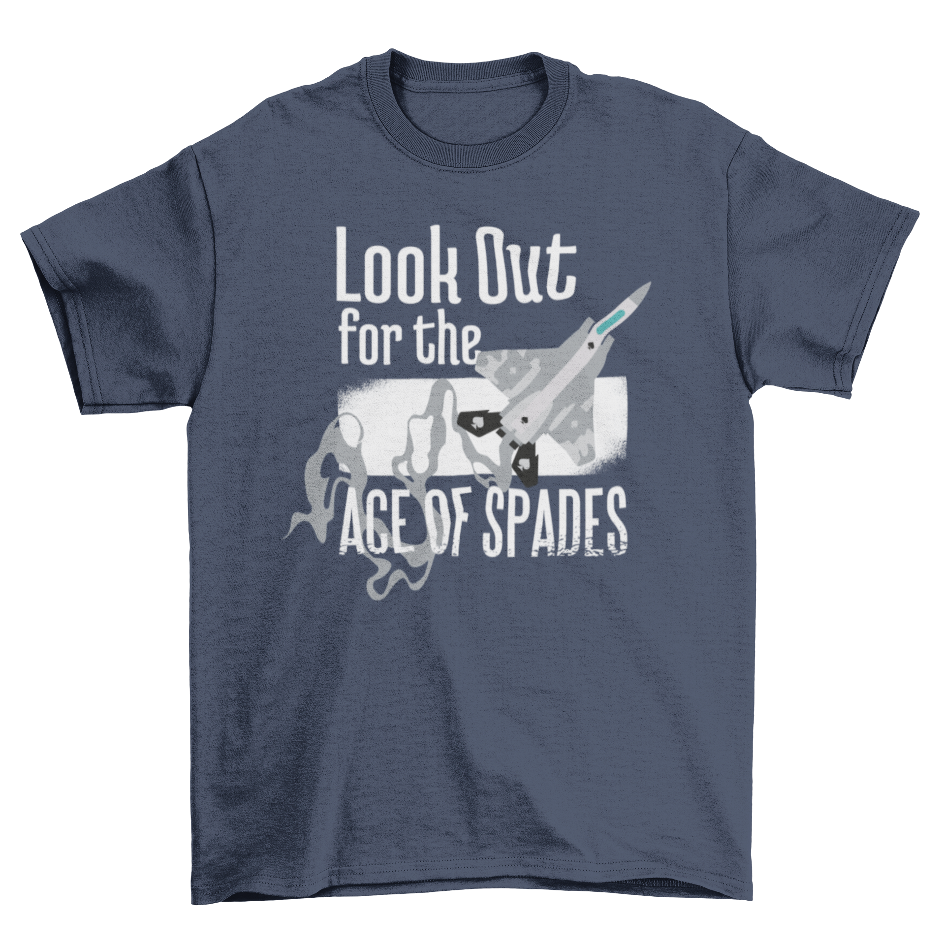 Ace of Spades Aviator Quote T-shirt featuring a jet fighter design and motivational quote.