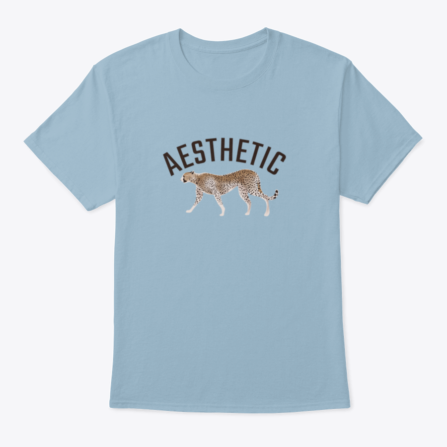 Aesthetic T-Shirt featuring a cheetah illustration, showcasing a stylish design on a comfortable cotton fabric.