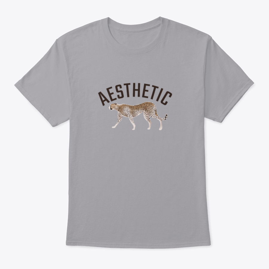 Aesthetic T-Shirt featuring a cheetah illustration, showcasing a stylish design on a comfortable cotton fabric.