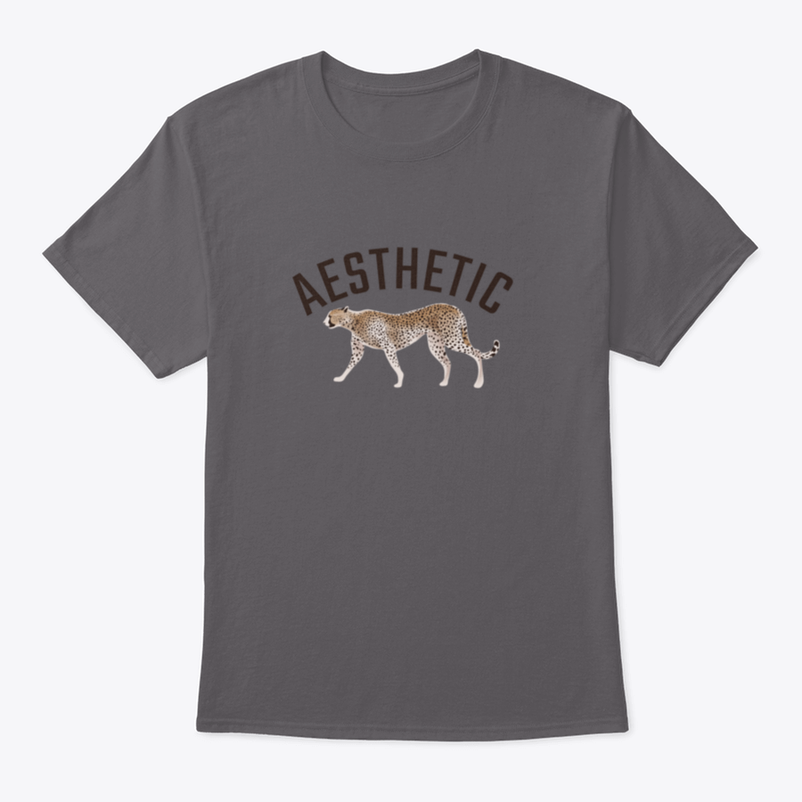 Aesthetic T-Shirt featuring a cheetah illustration, showcasing a stylish design on a comfortable cotton fabric.