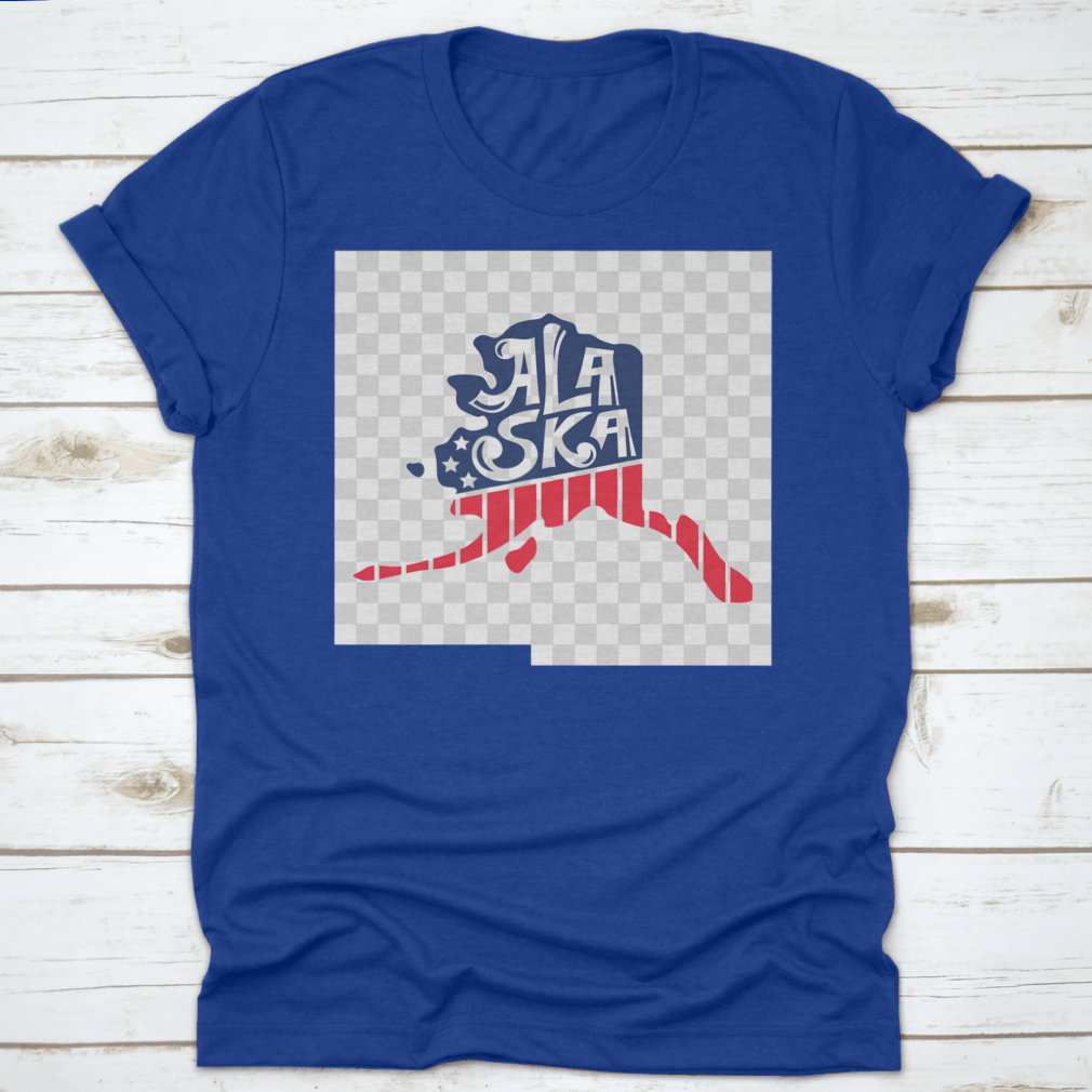 Hand-drawn Alaska USA map design with states, perfect for cutting projects, showcasing intricate details and lettering.