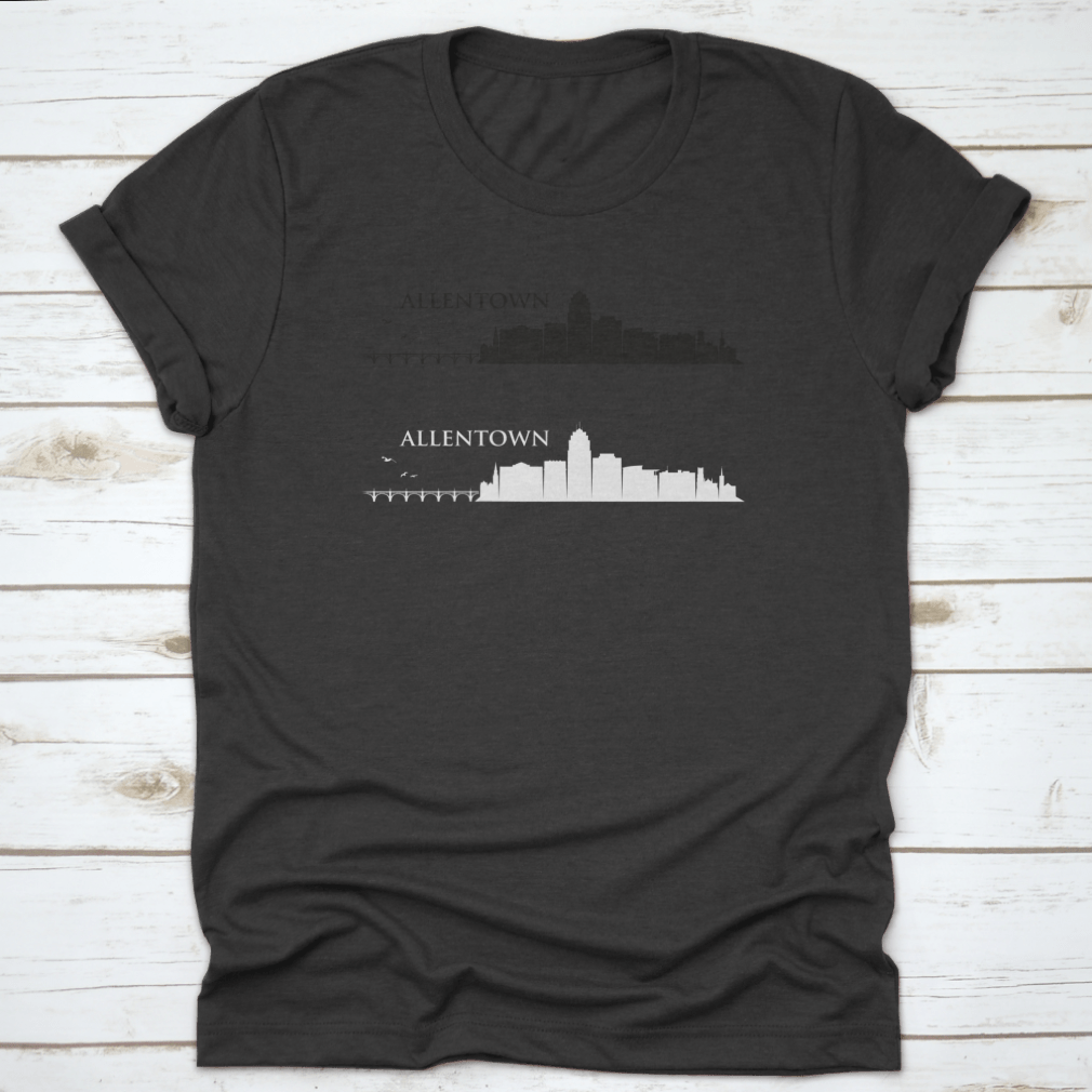 Allentown Skyline t-shirt featuring a vibrant skyline design, made from 100% cotton for comfort and style.