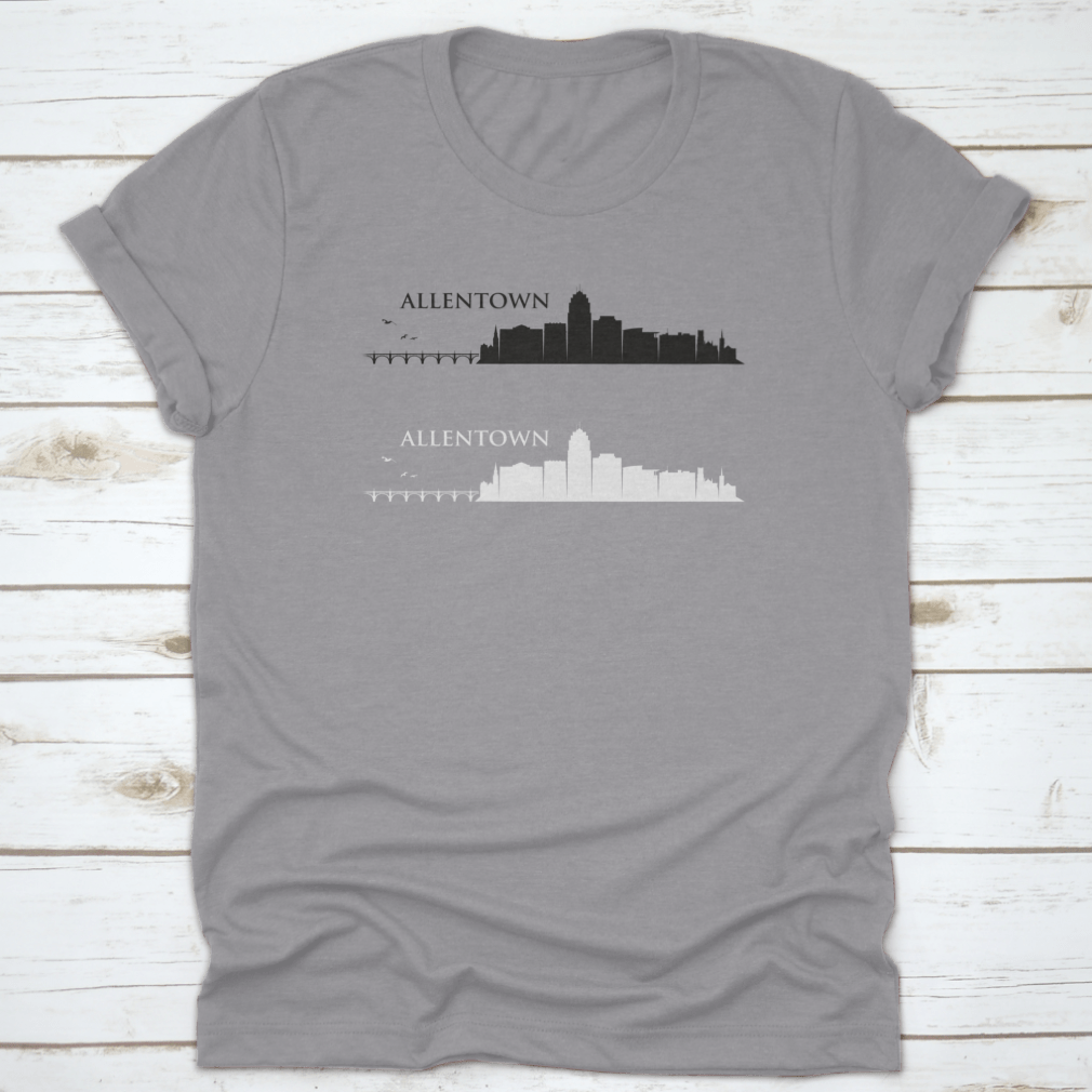 Allentown Skyline t-shirt featuring a vibrant skyline design, made from 100% cotton for comfort and style.