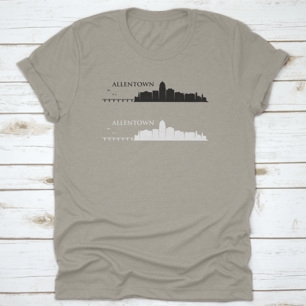Allentown Skyline t-shirt featuring a vibrant skyline design, made from 100% cotton for comfort and style.
