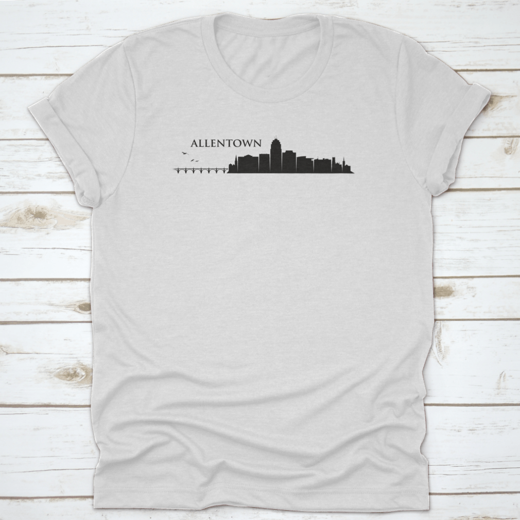 Allentown Skyline t-shirt featuring a vibrant skyline design, made from 100% cotton for comfort and style.