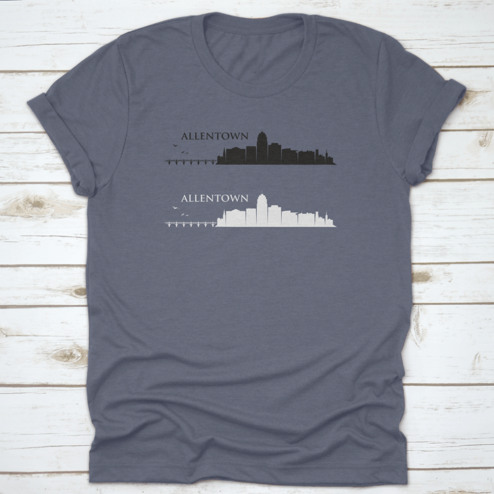 Allentown Skyline t-shirt featuring a vibrant skyline design, made from 100% cotton for comfort and style.