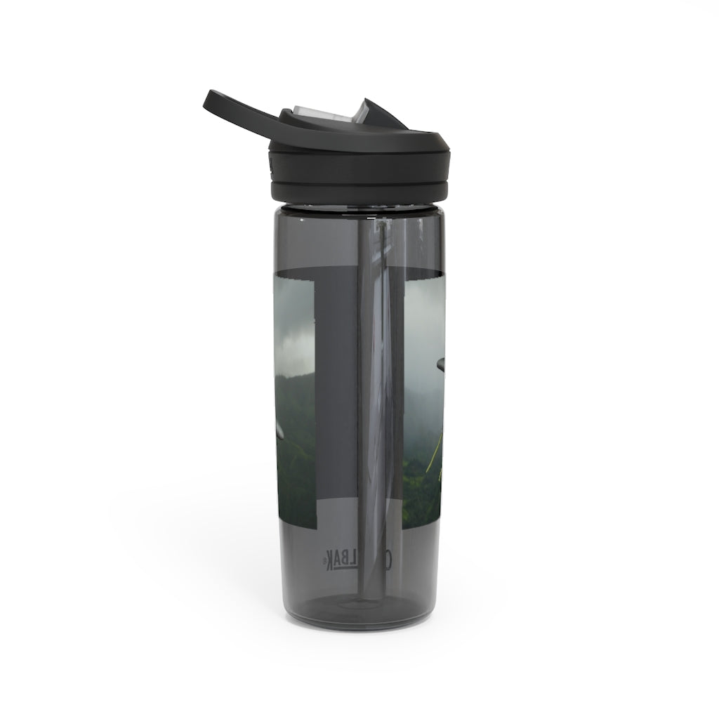 Alpha Creature CamelBak Eddy® Water Bottle in 20oz and 25oz sizes, showcasing its robust design and spill-proof valve.