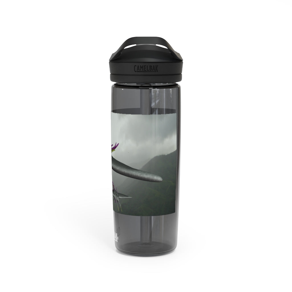 Alpha Creature CamelBak Eddy® Water Bottle in 20oz and 25oz sizes, showcasing its robust design and spill-proof valve.