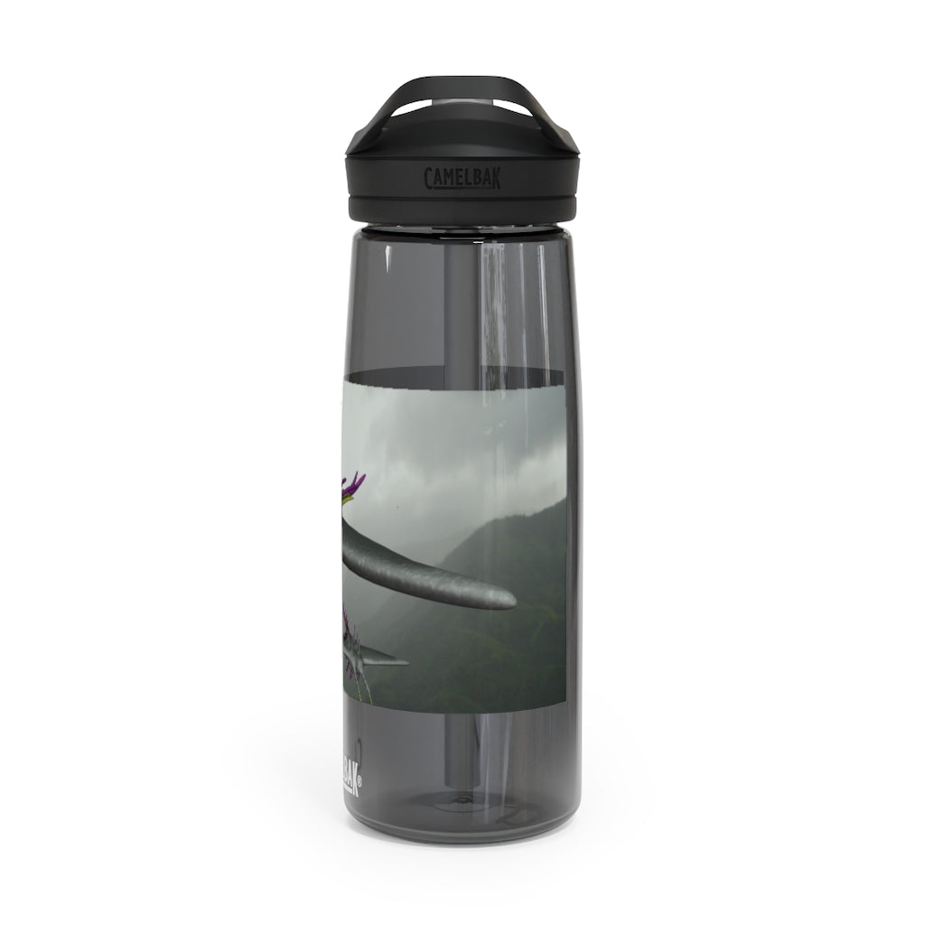 Alpha Creature CamelBak Eddy® Water Bottle in 20oz and 25oz sizes, showcasing its robust design and spill-proof valve.