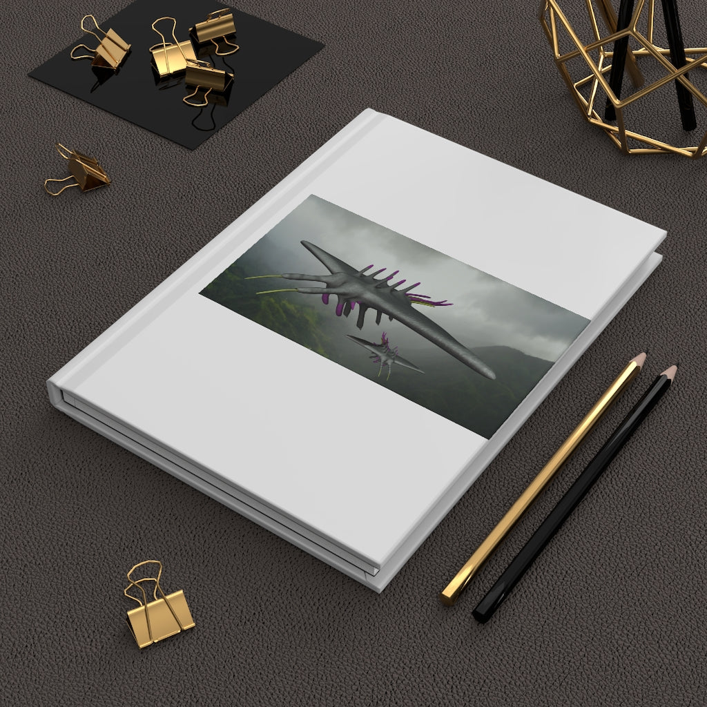 Alpha Creature Hardcover Journal with matte finish, customizable covers, and lined pages, perfect for personal journaling.