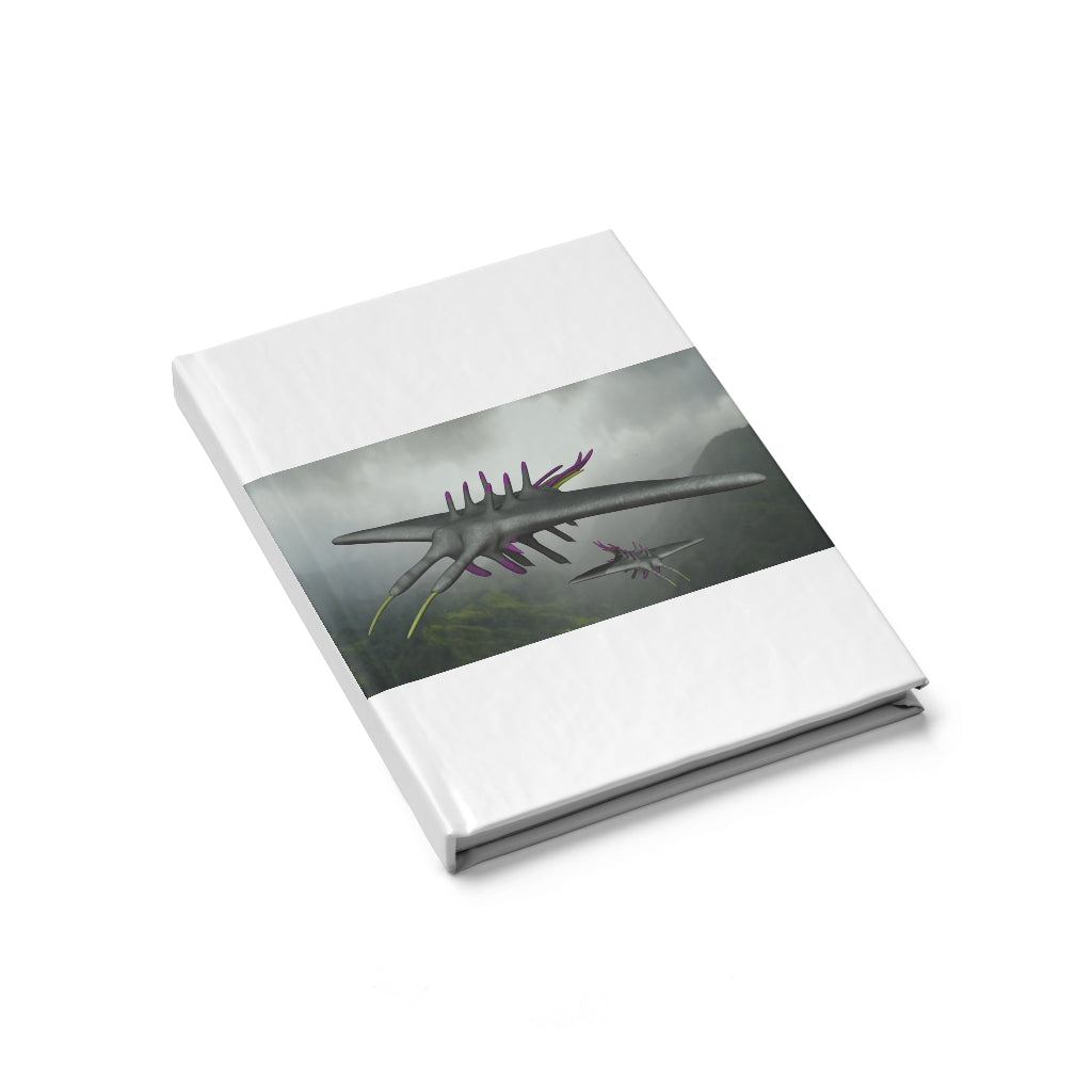 Alpha Creature Journal with blank pages and a colorful wraparound print, showcasing its hardcover design.