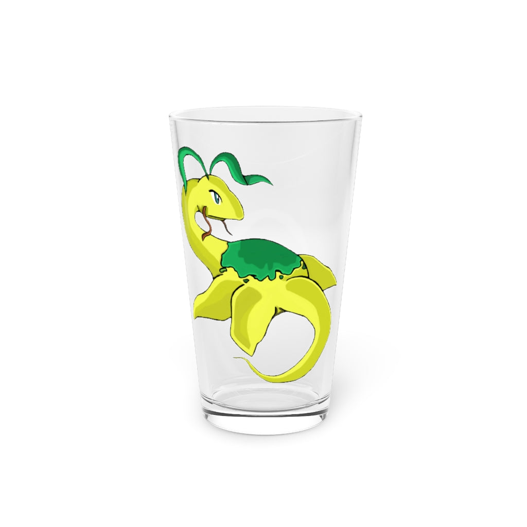 Alpro Pint Glass, 16oz, clear glass with custom design options, perfect for beverages.