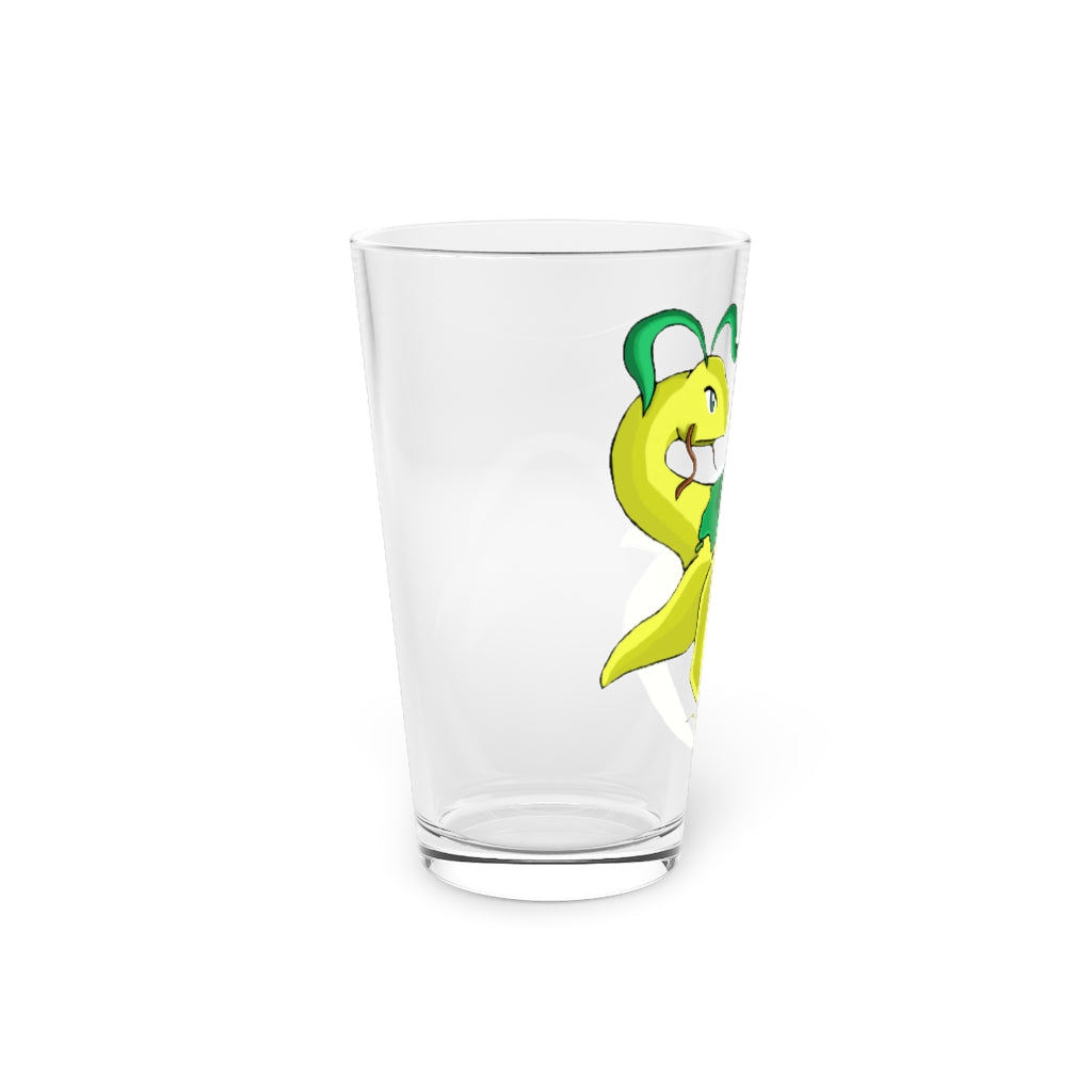 Alpro Pint Glass, 16oz, clear glass with custom design options, perfect for beverages.