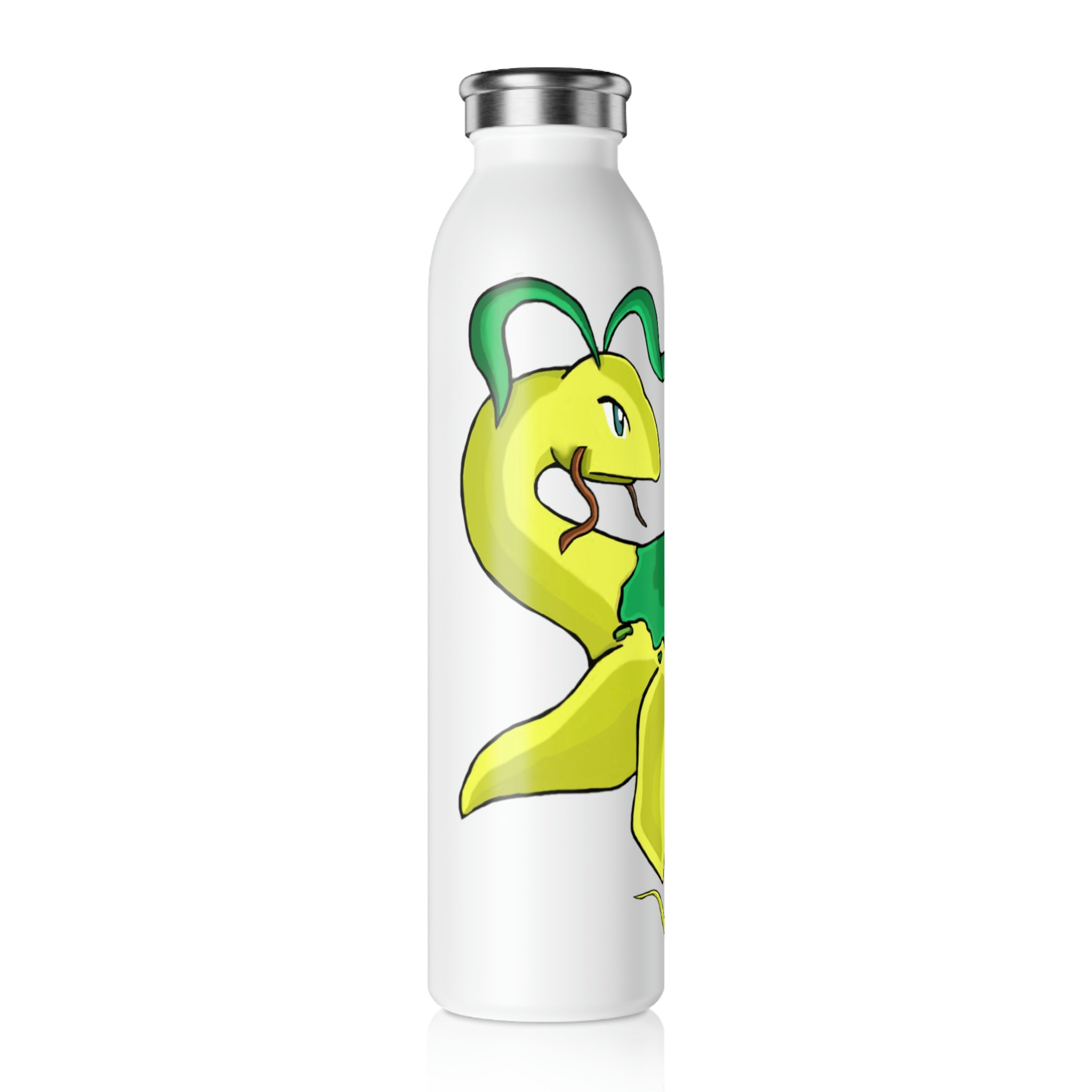 Alpro Slim Water Bottle with stylish matte finish and fashionable lid, showcasing its 20oz capacity and double-wall stainless steel design.