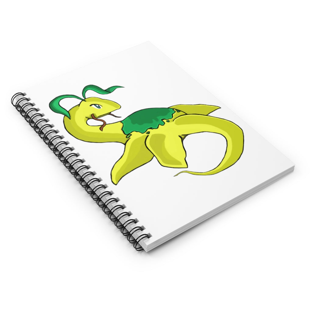 Alpro Spiral Notebook with ruled line pages, featuring a printed front cover and black back cover, ideal for notes and lists.