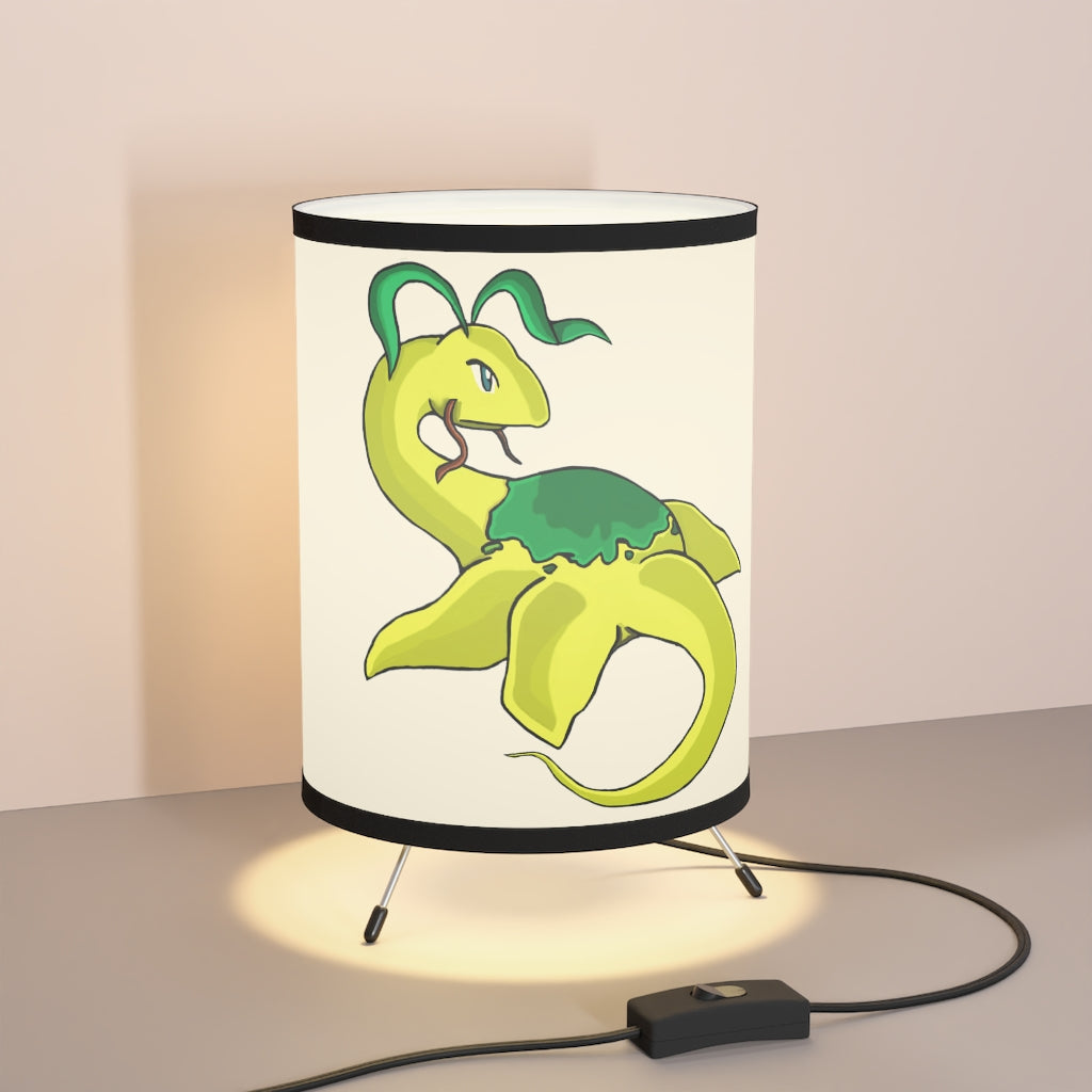 Alpro Tripod Lamp featuring a galvanized steel base and a custom high-resolution printed shade, designed for US and CA sockets.