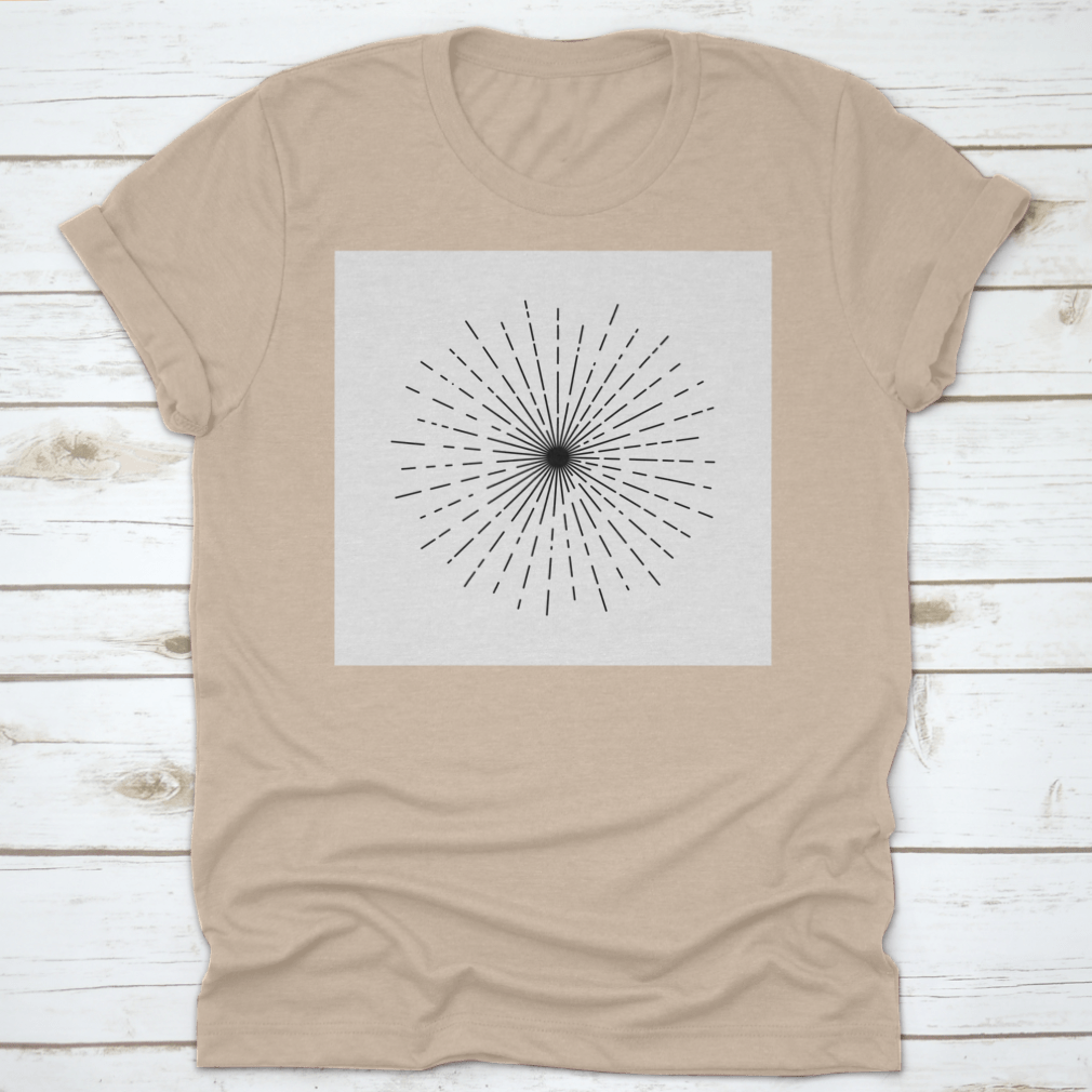 Amazing Sunburst Ornament featuring a vibrant starburst graphic design on a comfortable cotton fabric.