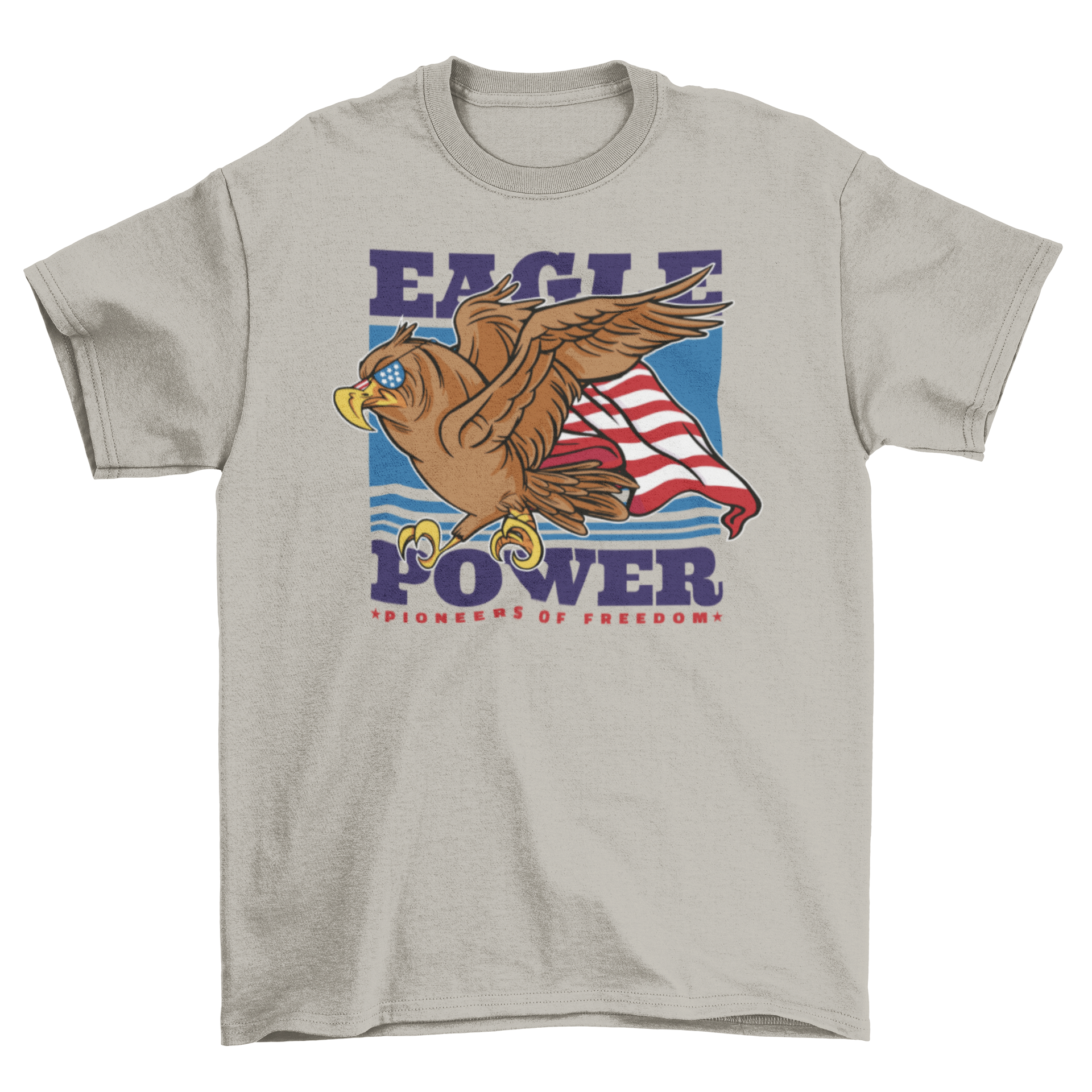 American Eagle Power T-Shirt featuring a vibrant eagle graphic, perfect for patriotic celebrations.