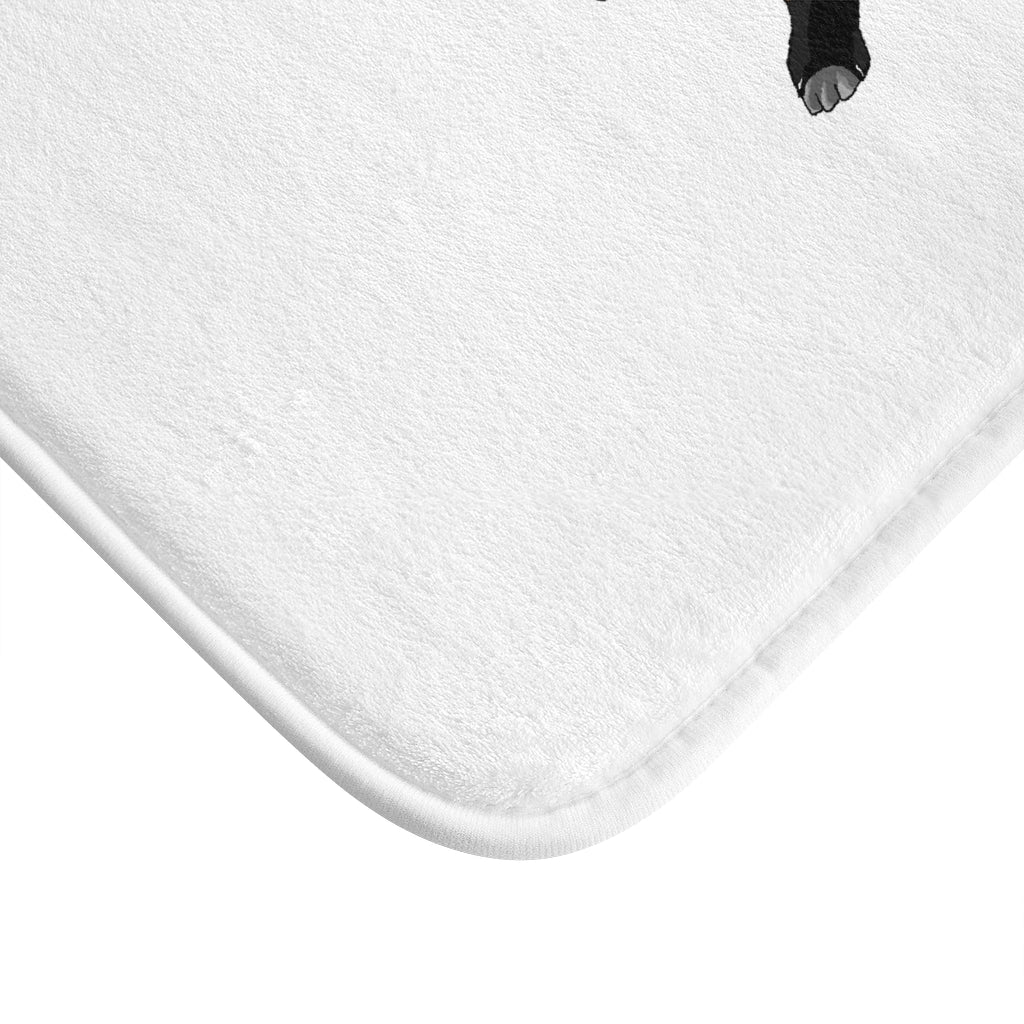 Angebear Bath Mat featuring a stylish design with anti-slip backing, made from soft microfiber material.