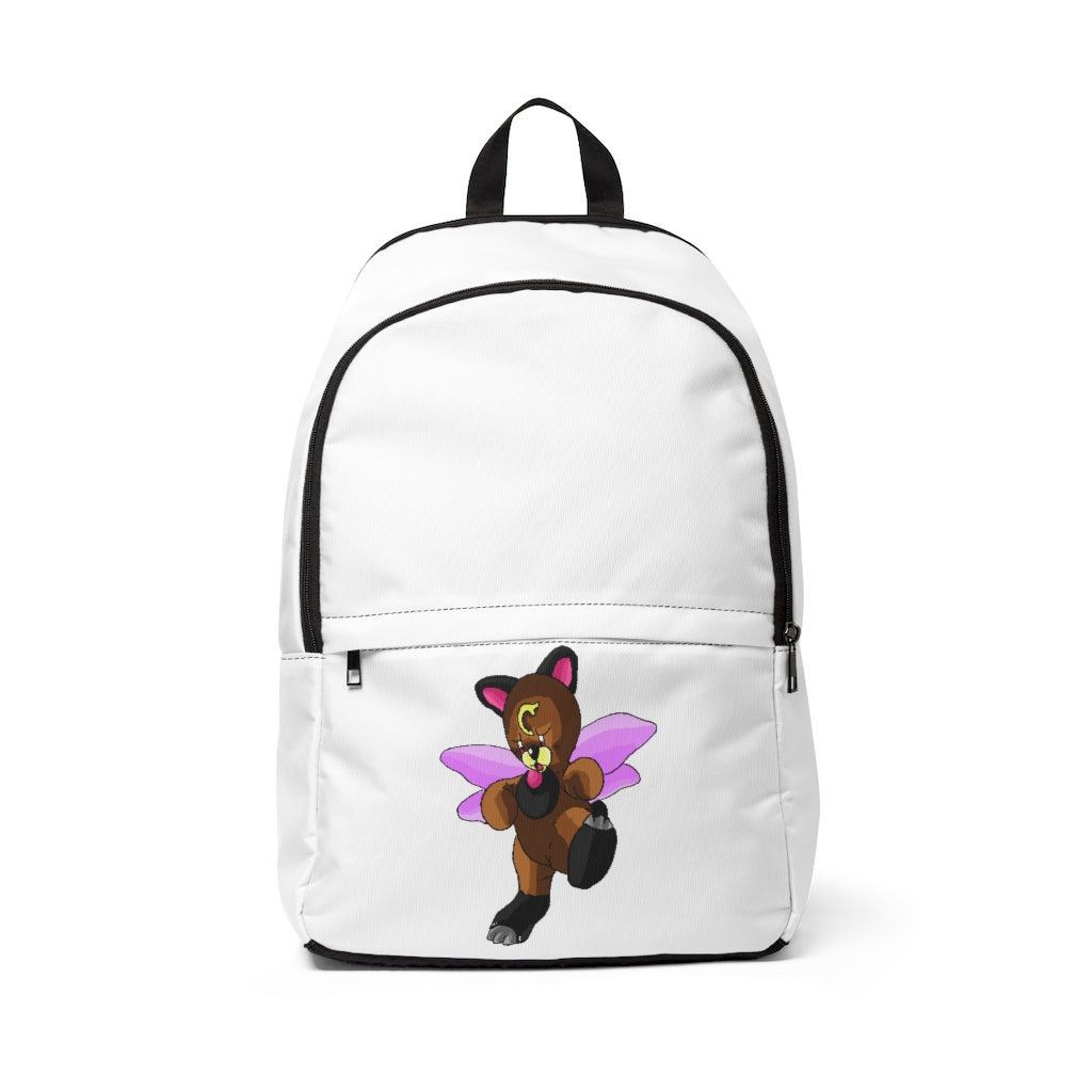 Angebear Unisex Fabric Backpack in a stylish design, featuring adjustable straps and a padded back panel, suitable for school and outdoor use.