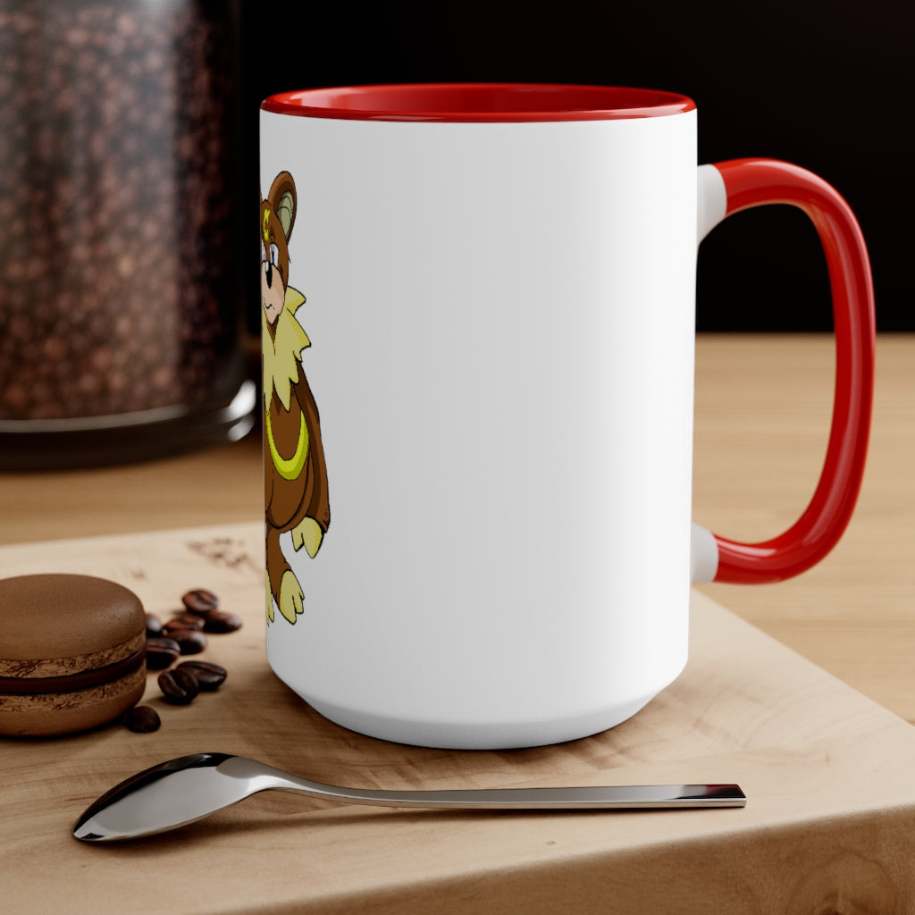 Angeburdum Accent Mug featuring a white exterior with a vibrant colored interior, showcasing its stylish two-tone design.