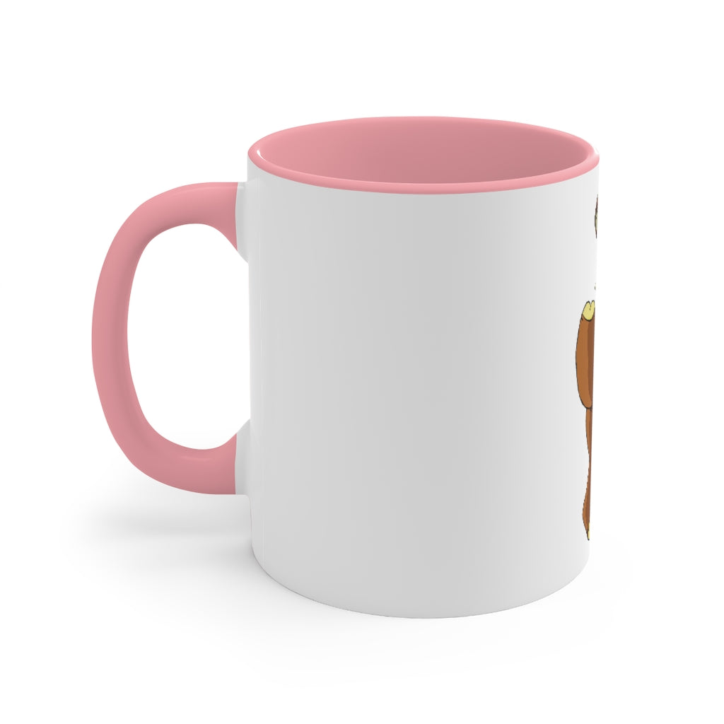 Angeburdum Accent Mug featuring a white exterior with a vibrant colored interior, showcasing its stylish two-tone design.