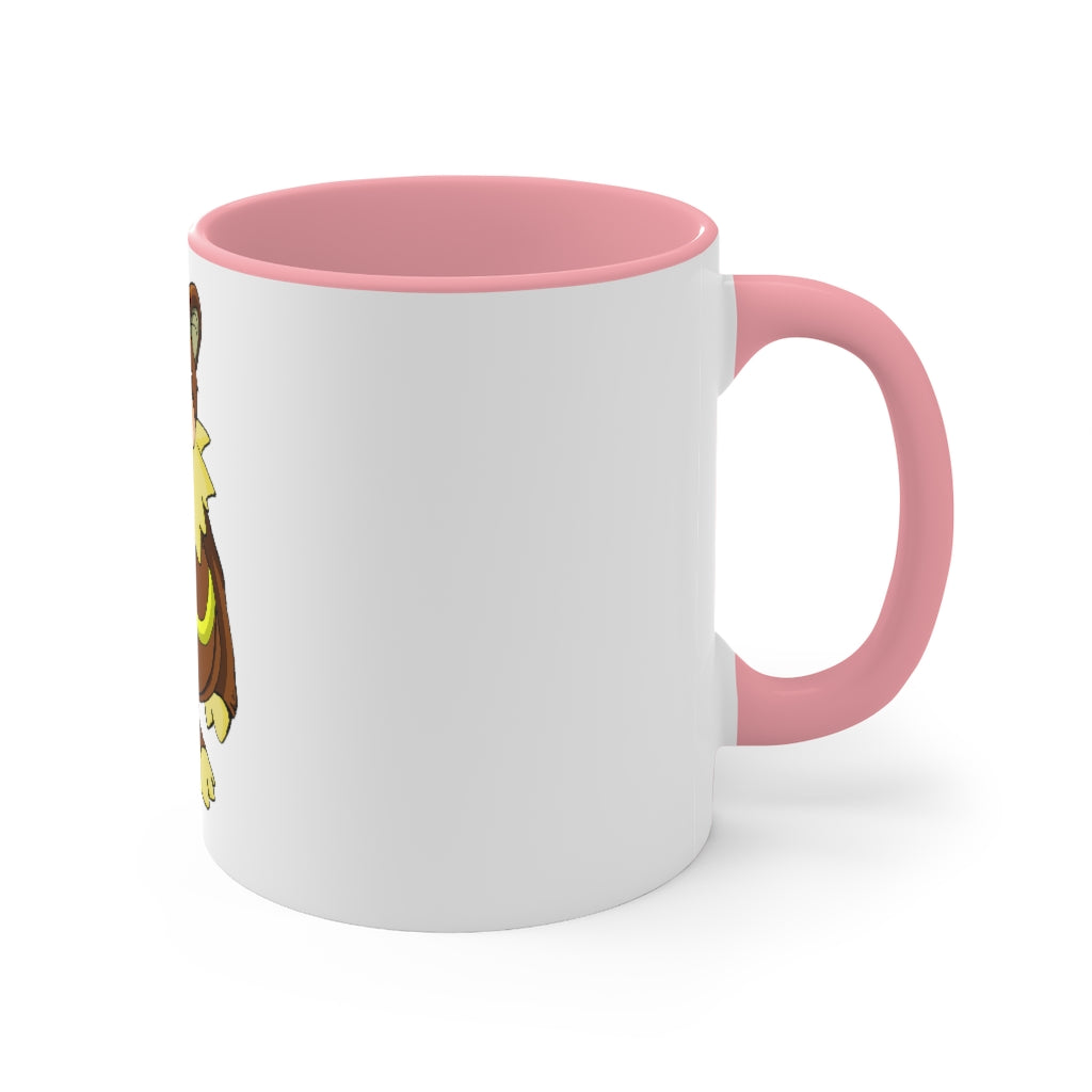Angeburdum Accent Mug featuring a white exterior with a vibrant colored interior, showcasing its stylish two-tone design.