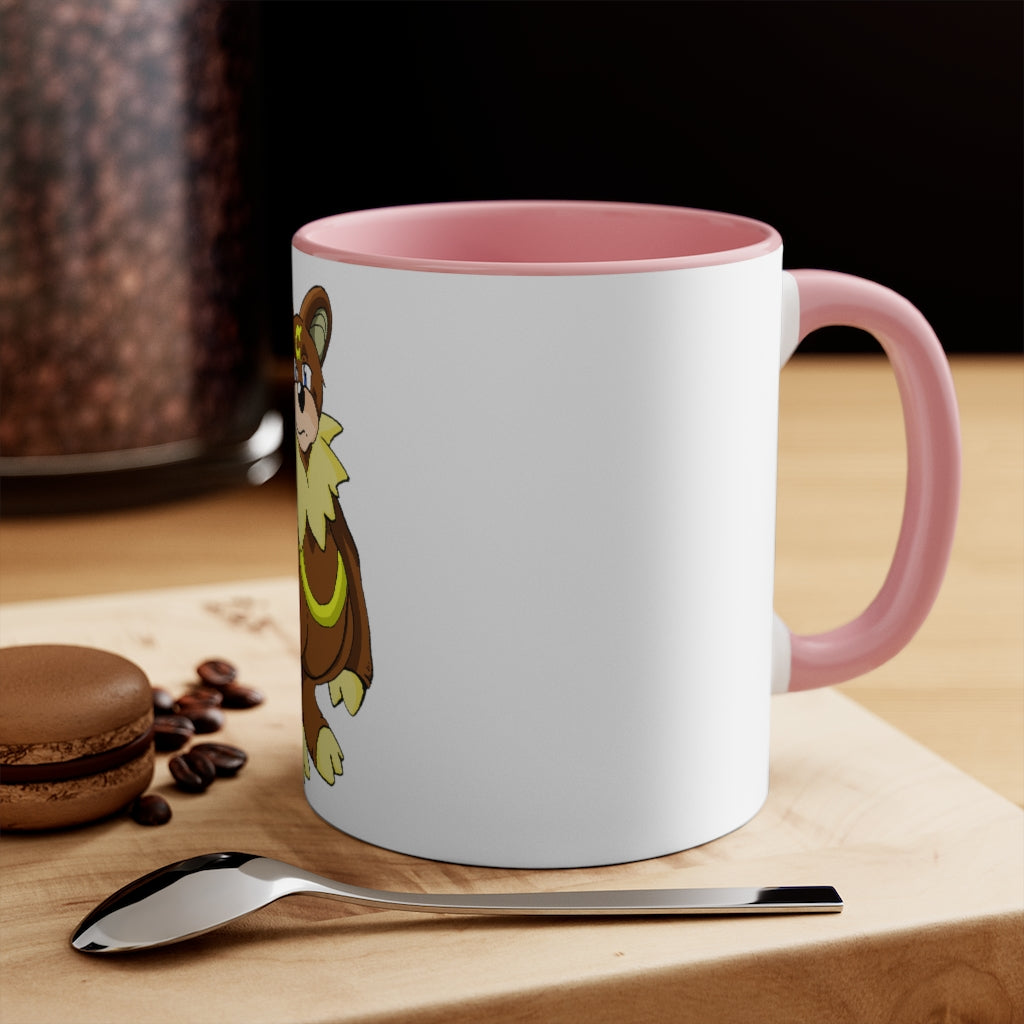 Angeburdum Accent Mug featuring a white exterior with a vibrant colored interior, showcasing its stylish two-tone design.