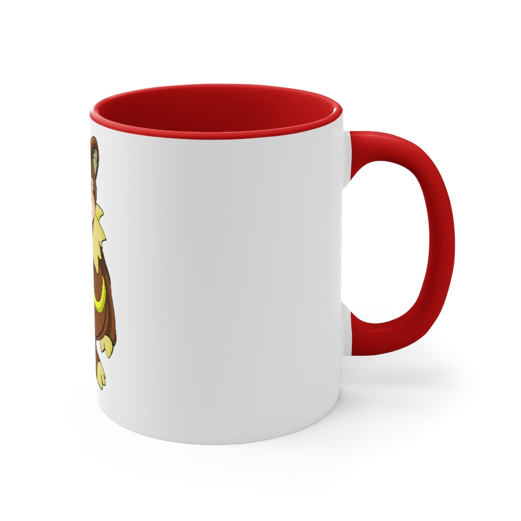 Angeburdum Accent Mug featuring a white exterior with a vibrant colored interior, showcasing its stylish two-tone design.