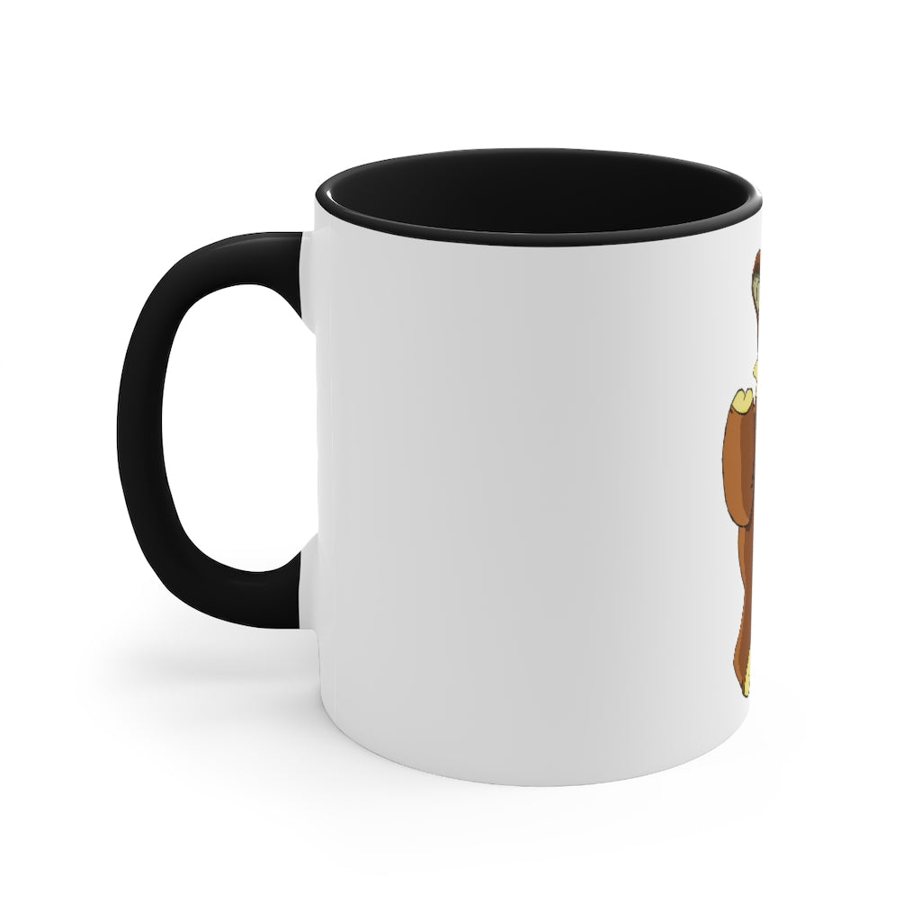 Angeburdum Accent Mug featuring a white exterior with a vibrant colored interior, showcasing its stylish two-tone design.