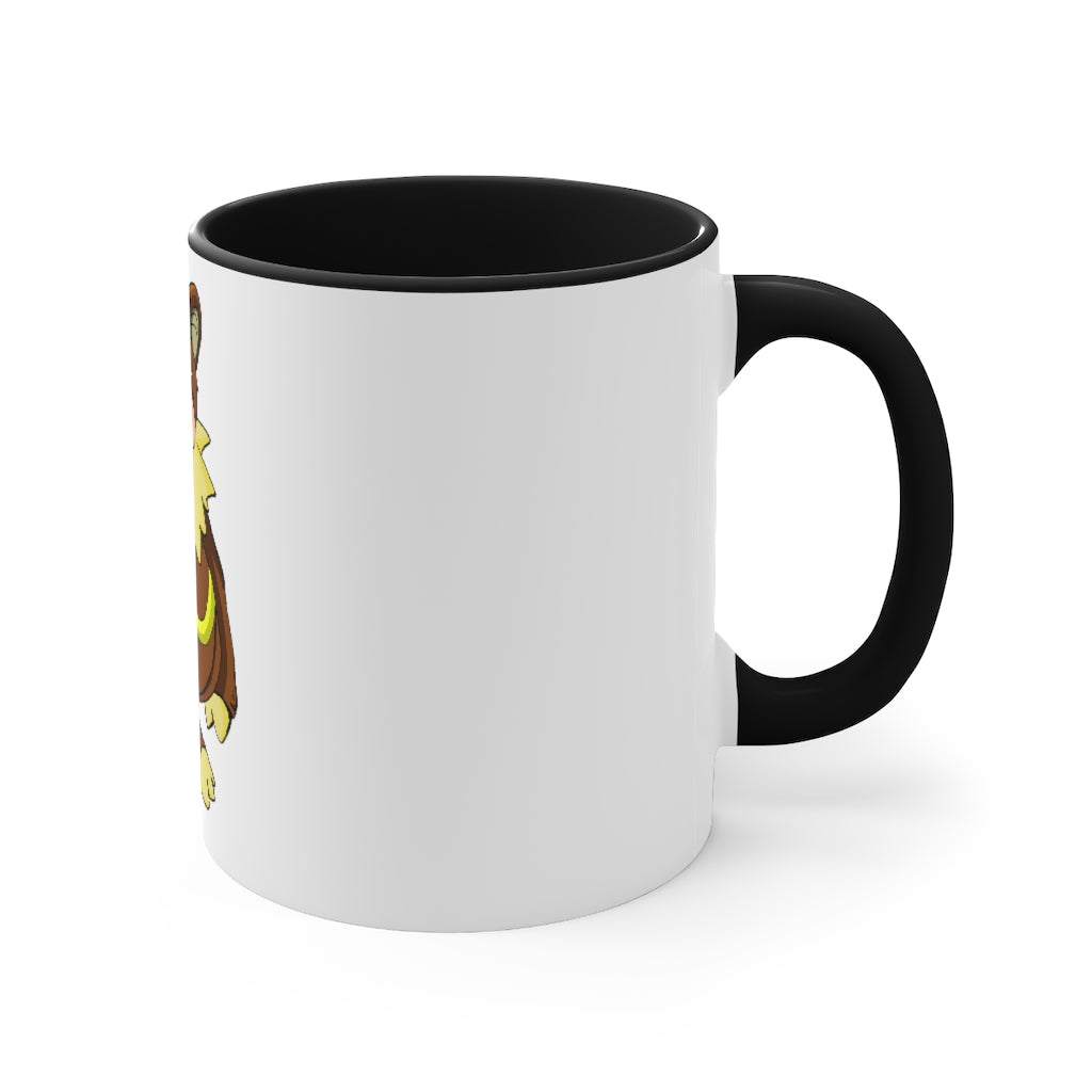 Angeburdum Accent Mug featuring a white exterior with a vibrant colored interior, showcasing its stylish two-tone design.