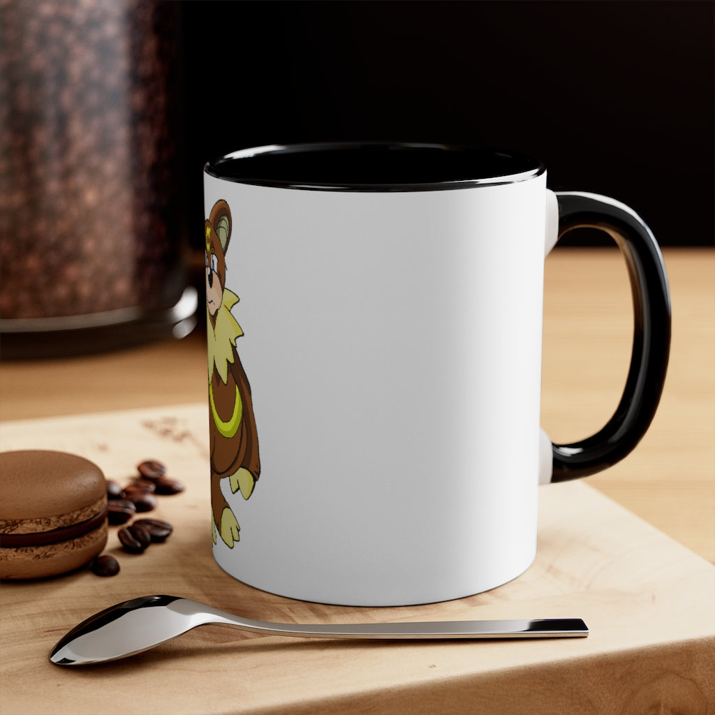 Angeburdum Accent Mug featuring a white exterior with a vibrant colored interior, showcasing its stylish two-tone design.