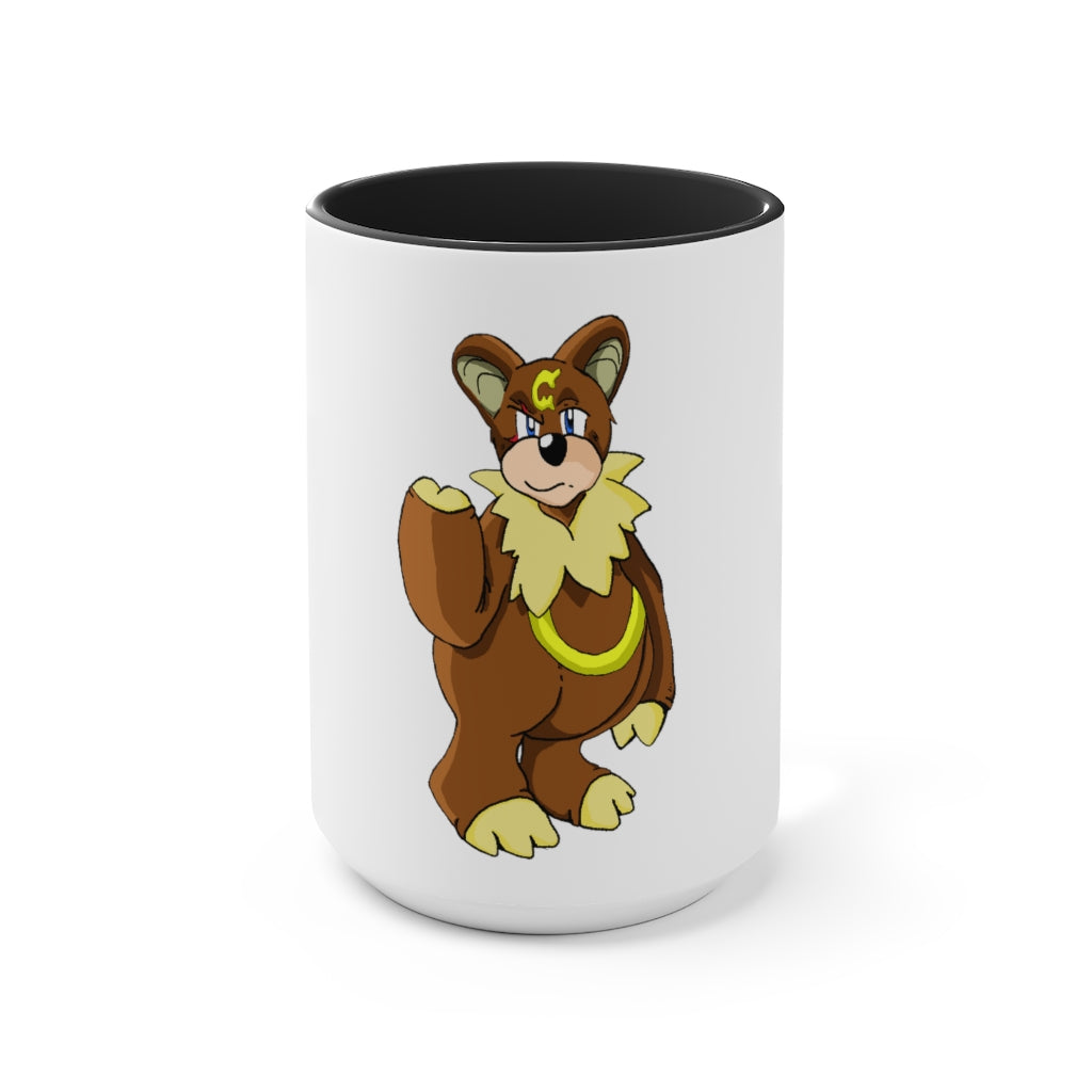 Angeburdum Accent Mug featuring a white exterior with a vibrant colored interior, showcasing its stylish two-tone design.