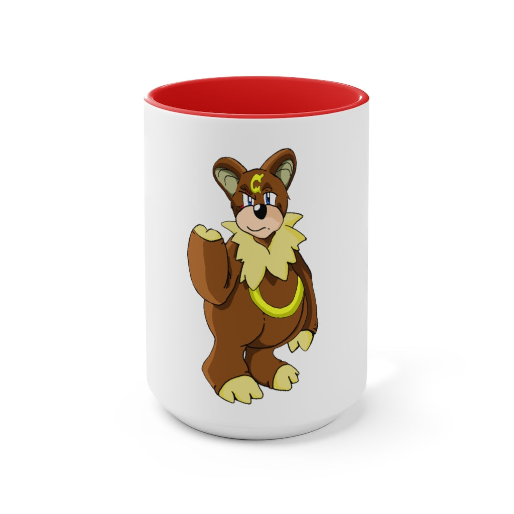 Angeburdum Accent Mug featuring a white exterior with a vibrant colored interior, showcasing its stylish two-tone design.