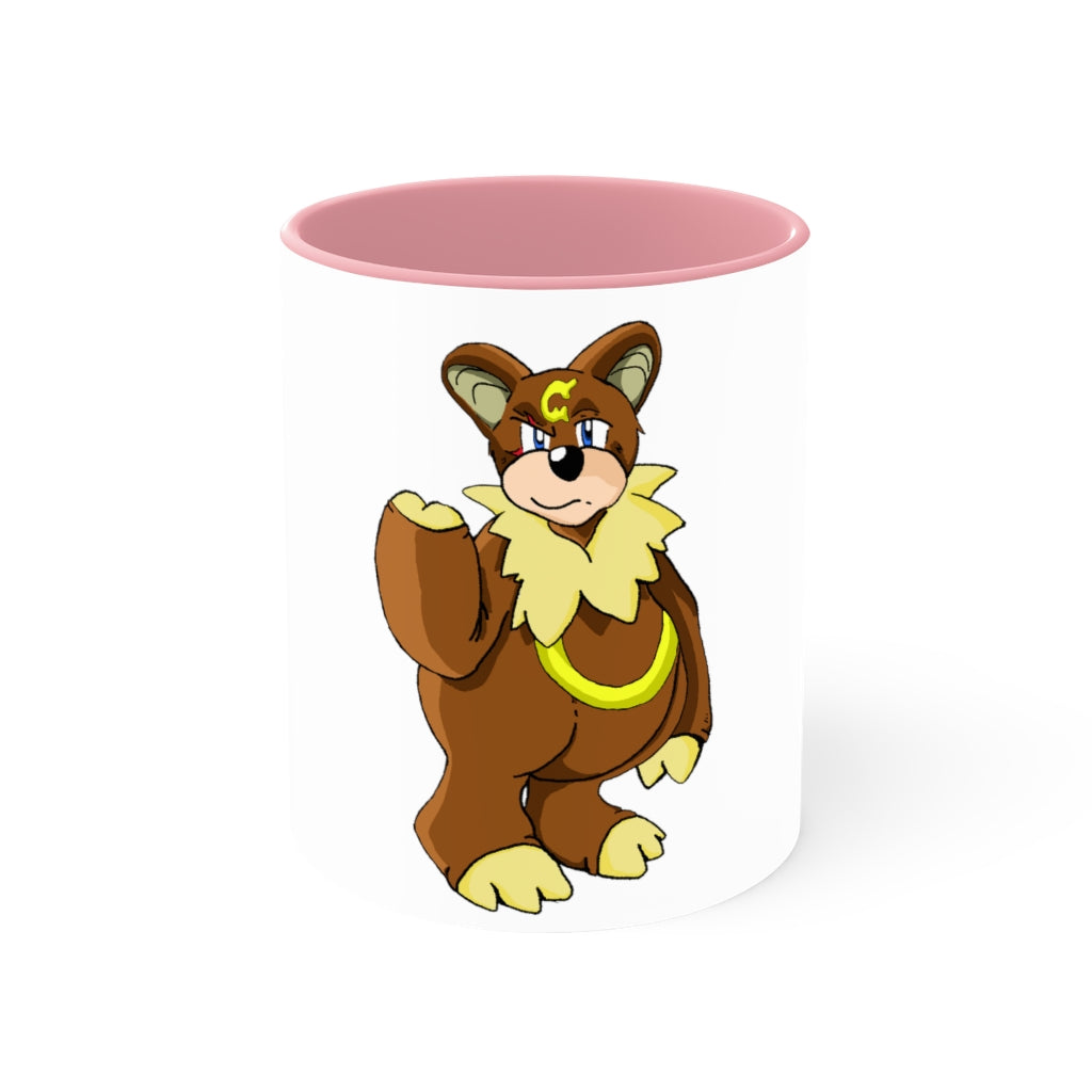 Angeburdum Accent Mug featuring a white exterior with a vibrant colored interior, showcasing its stylish two-tone design.