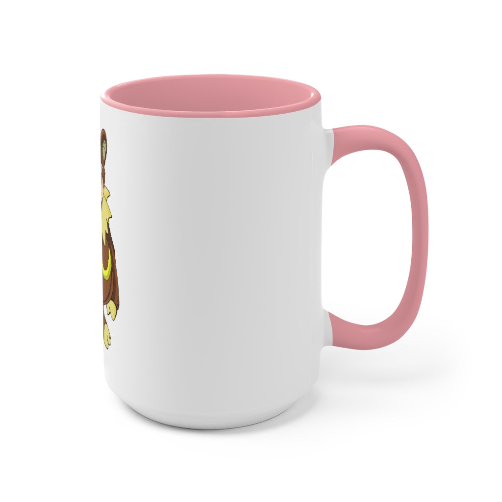 Angeburdum Accent Mug featuring a white exterior with a vibrant colored interior, showcasing its stylish two-tone design.