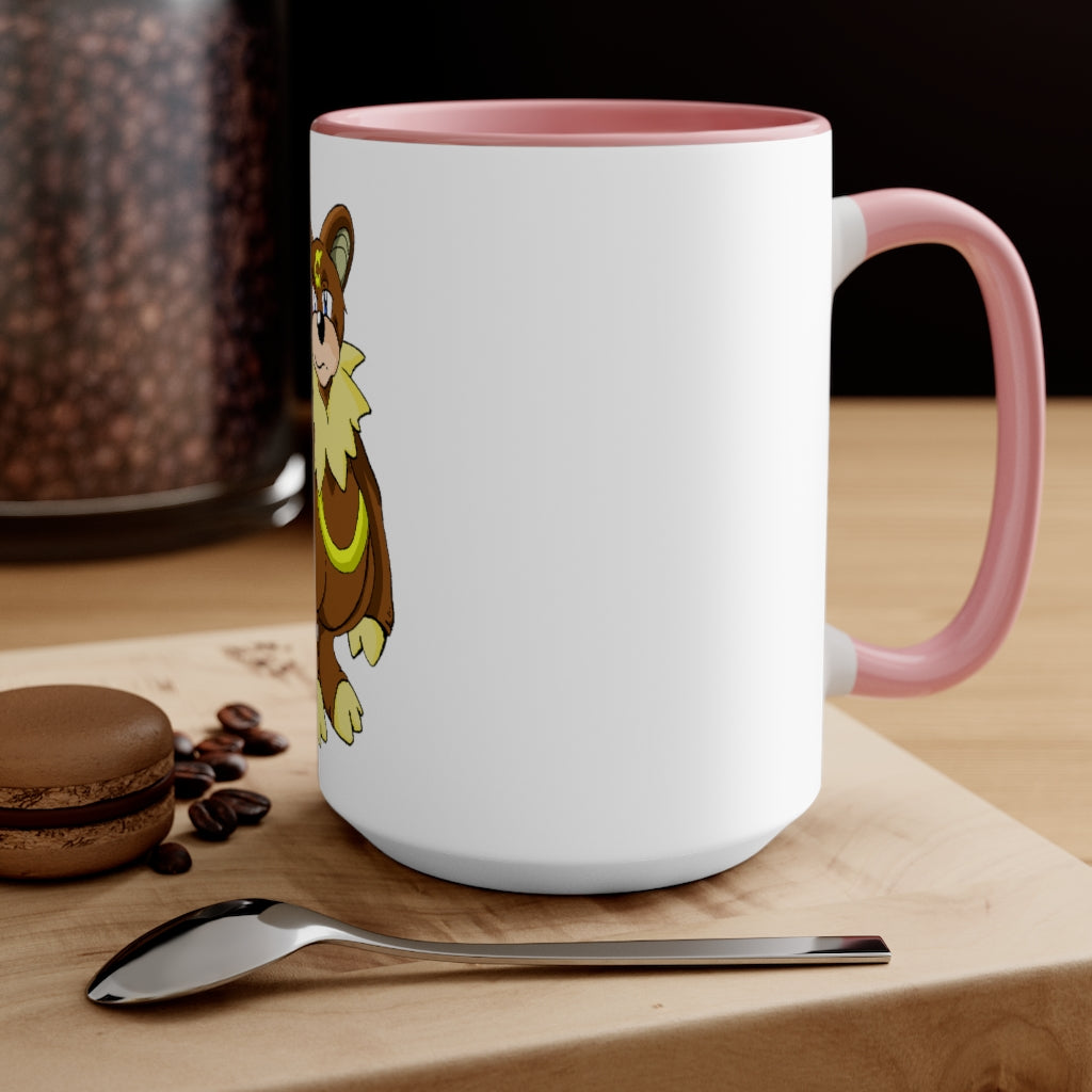 Angeburdum Accent Mug featuring a white exterior with a vibrant colored interior, showcasing its stylish two-tone design.