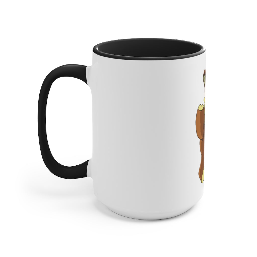 Angeburdum Accent Mug featuring a white exterior with a vibrant colored interior, showcasing its stylish two-tone design.