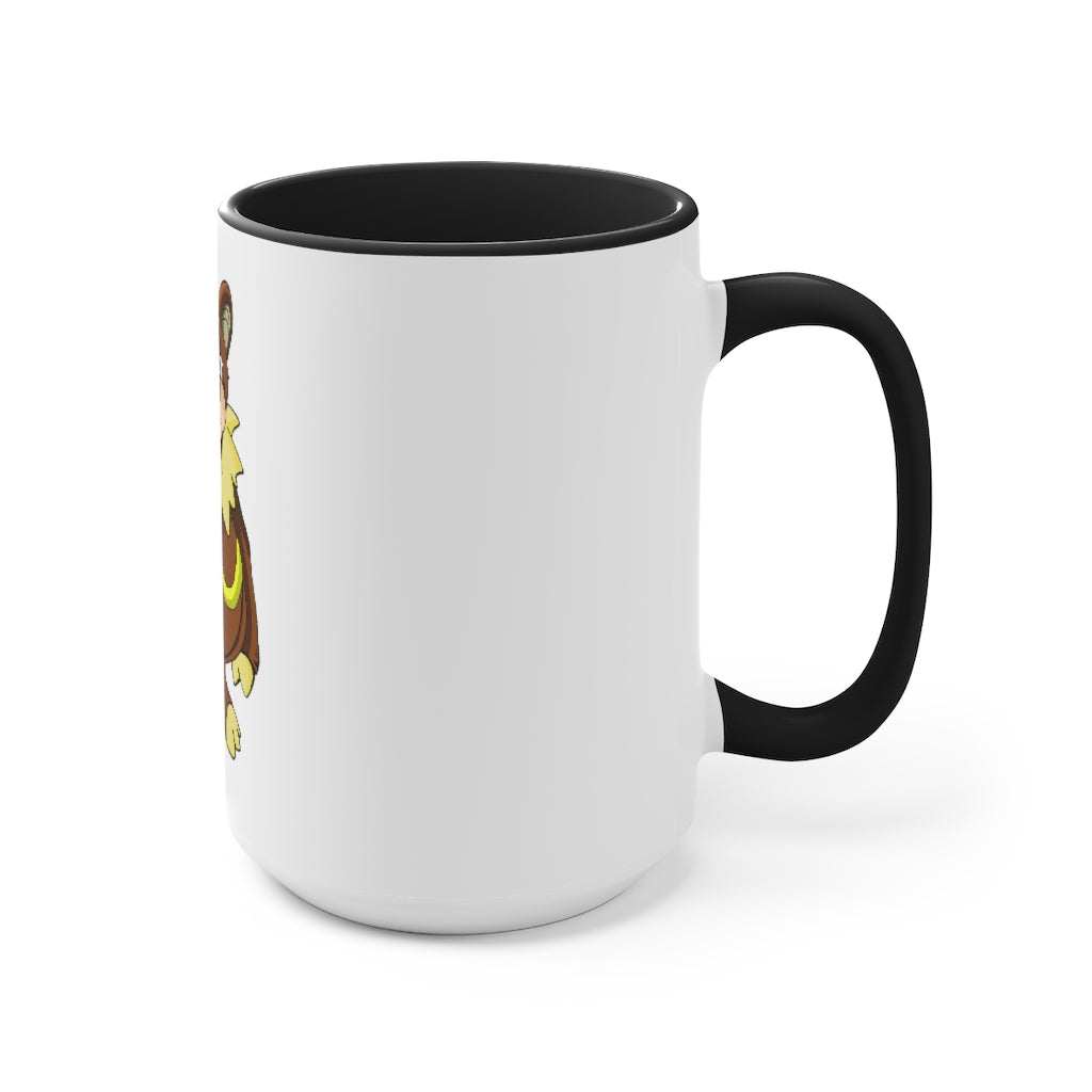Angeburdum Accent Mug featuring a white exterior with a vibrant colored interior, showcasing its stylish two-tone design.
