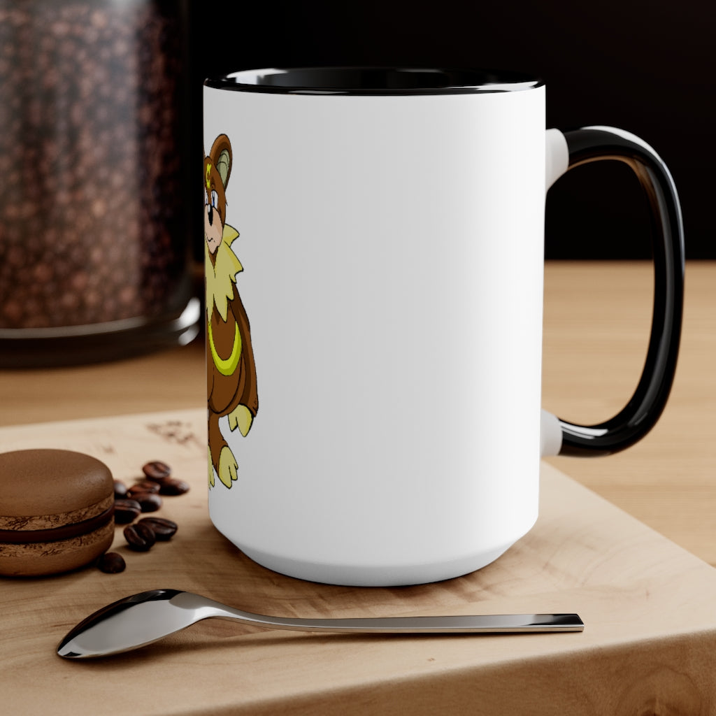 Angeburdum Accent Mug featuring a white exterior with a vibrant colored interior, showcasing its stylish two-tone design.