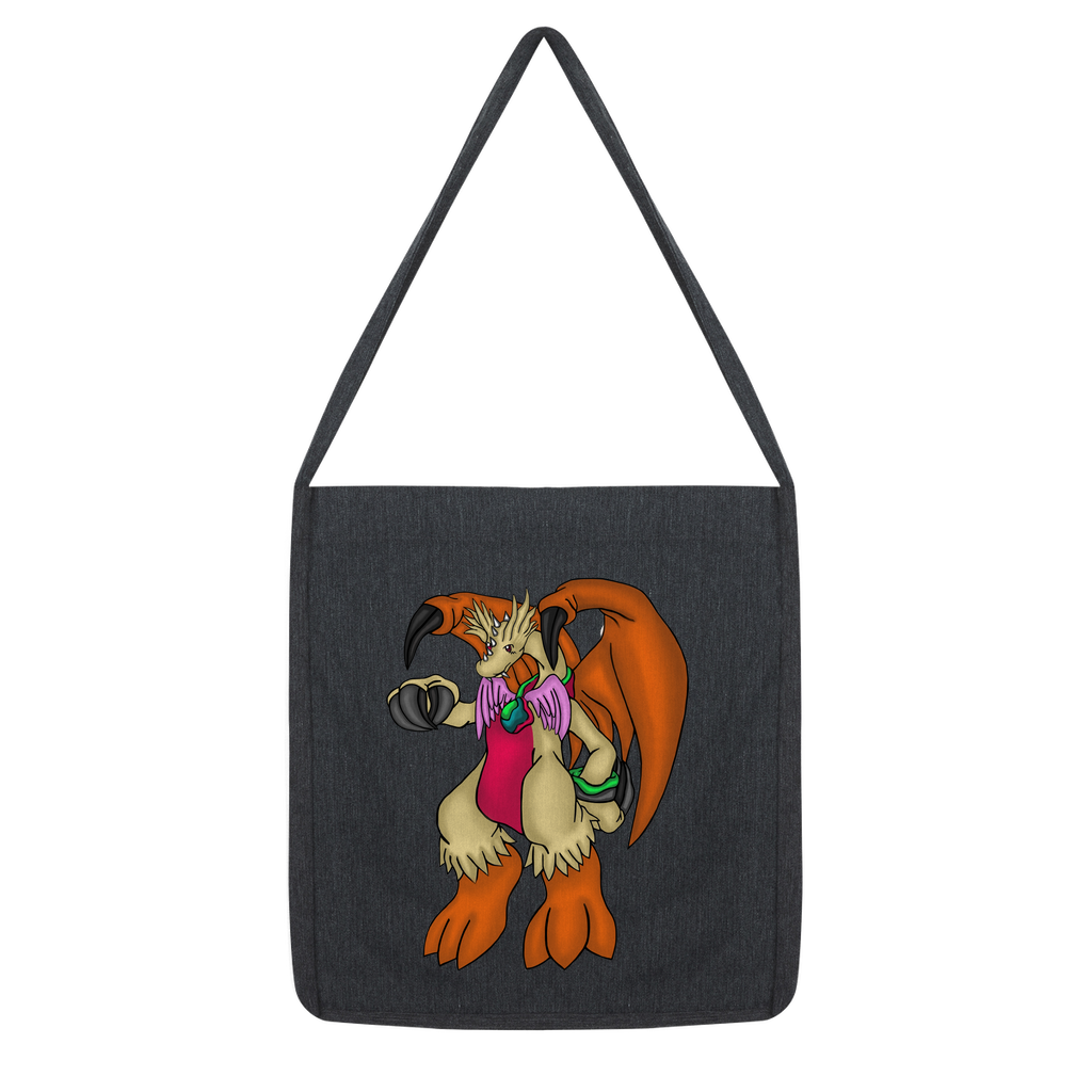 Angechardragon Classic Tote Bag made from recycled cotton and polyester, featuring a stylish design and durable woven twill fabric.
