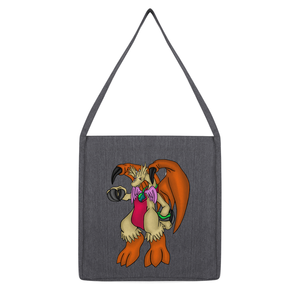 Angechardragon Classic Tote Bag made from recycled cotton and polyester, featuring a stylish design and durable woven twill fabric.