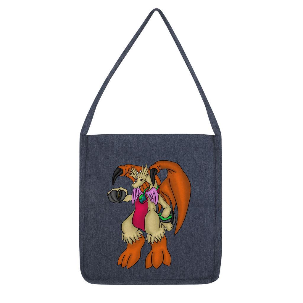 Angechardragon Classic Tote Bag made from recycled cotton and polyester, featuring a stylish design and durable woven twill fabric.