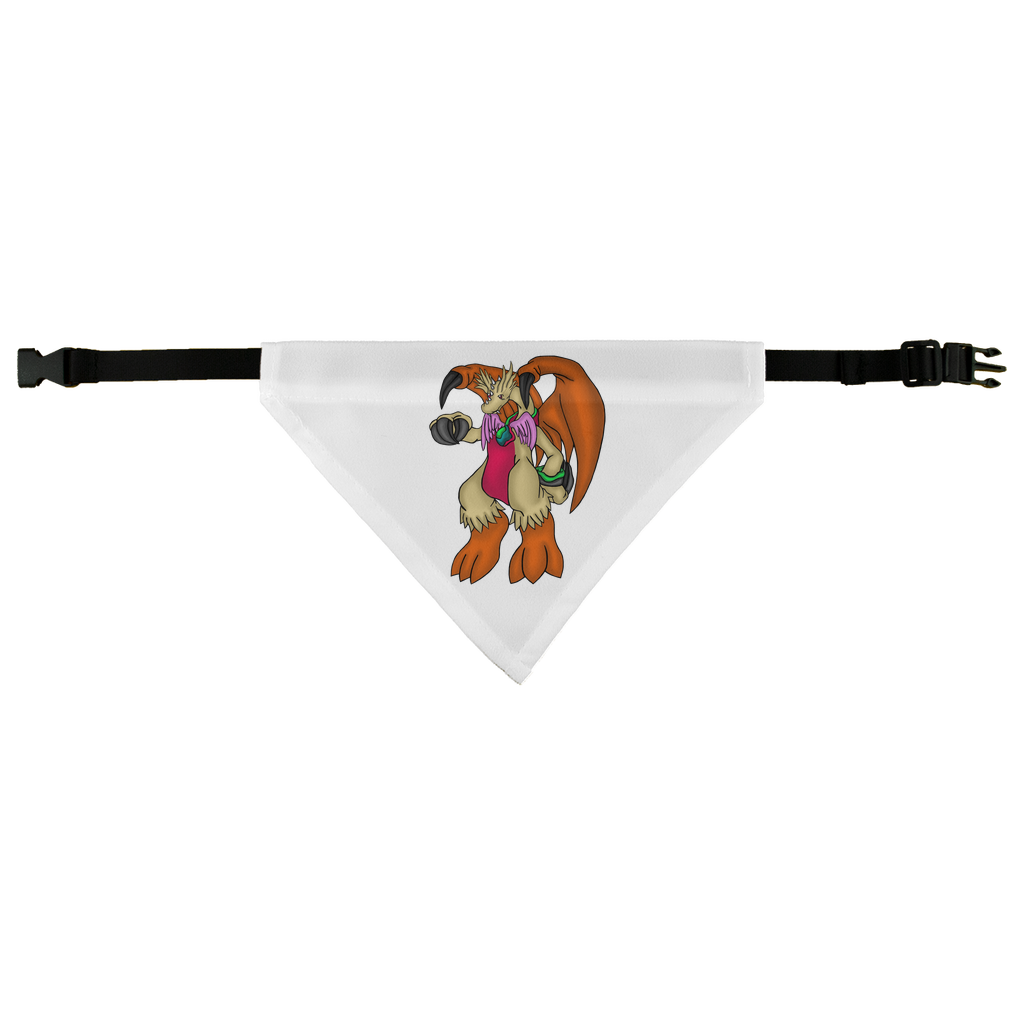 Angechardragon Pet Bandana made of 100% polyester, featuring a classic design suitable for various pets, with a customizable printable area.