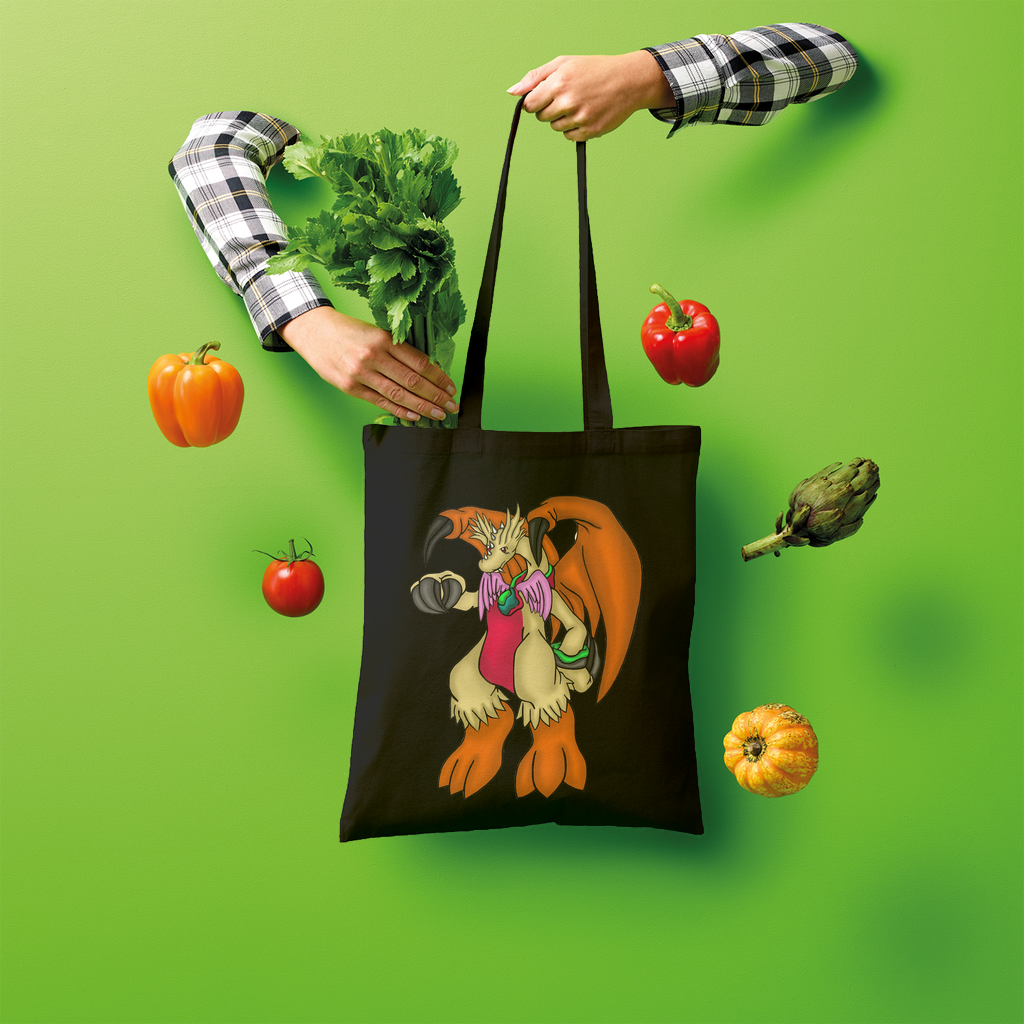 Angechardragon Shopper Tote Bag made of 100% cotton, featuring a spacious design and comfortable shoulder straps, perfect for eco-friendly shopping.