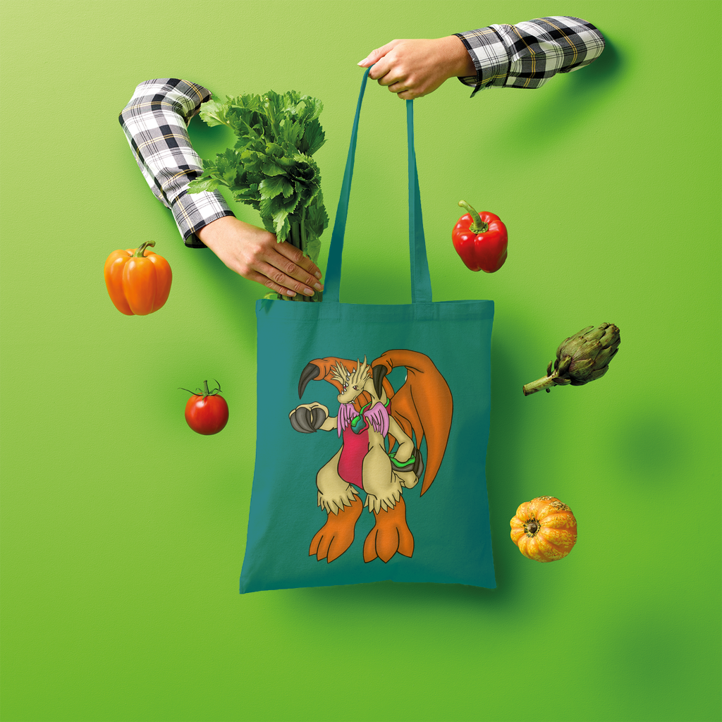 Angechardragon Shopper Tote Bag made of 100% cotton, featuring a spacious design and comfortable shoulder straps, perfect for eco-friendly shopping.