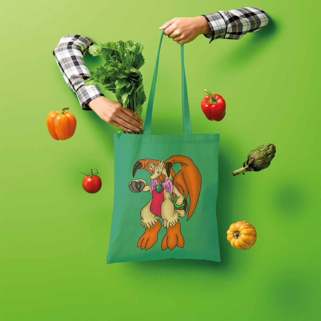 Angechardragon Shopper Tote Bag made of 100% cotton, featuring a spacious design and comfortable shoulder straps, perfect for eco-friendly shopping.