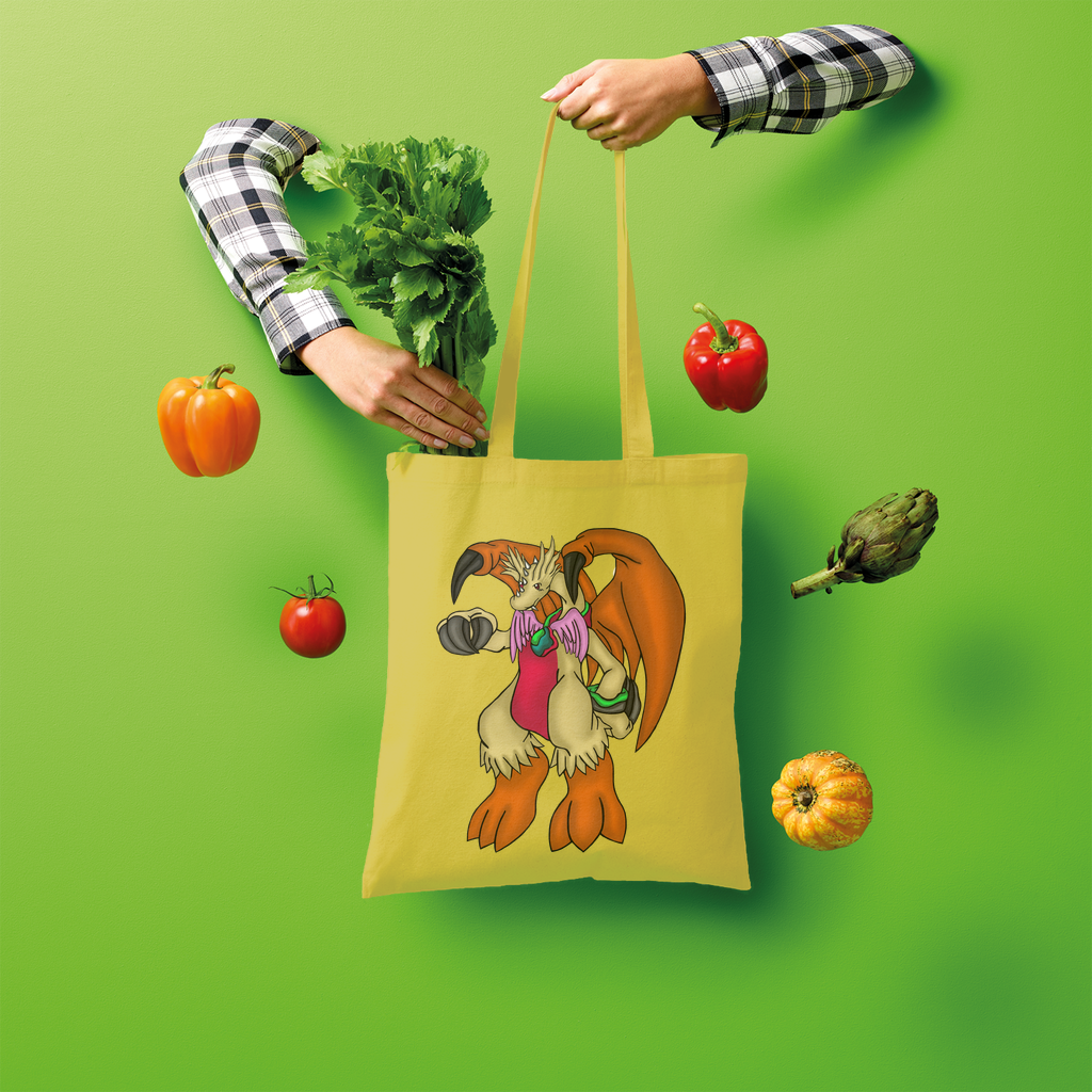 Angechardragon Shopper Tote Bag made of 100% cotton, featuring a spacious design and comfortable shoulder straps, perfect for eco-friendly shopping.
