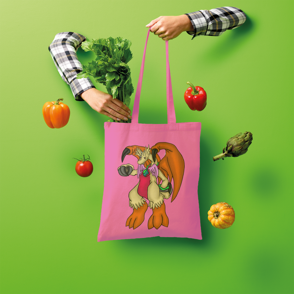 Angechardragon Shopper Tote Bag made of 100% cotton, featuring a spacious design and comfortable shoulder straps, perfect for eco-friendly shopping.