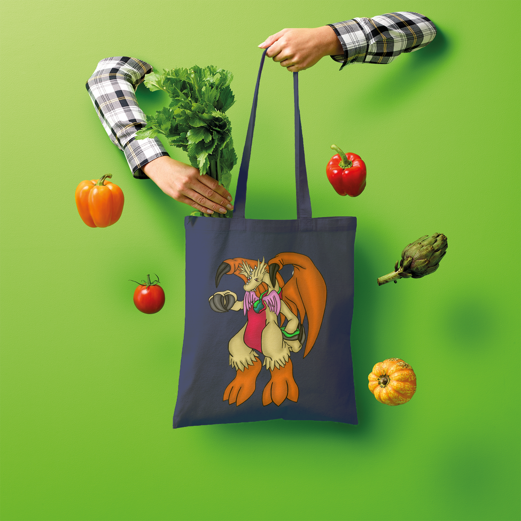 Angechardragon Shopper Tote Bag made of 100% cotton, featuring a spacious design and comfortable shoulder straps, perfect for eco-friendly shopping.